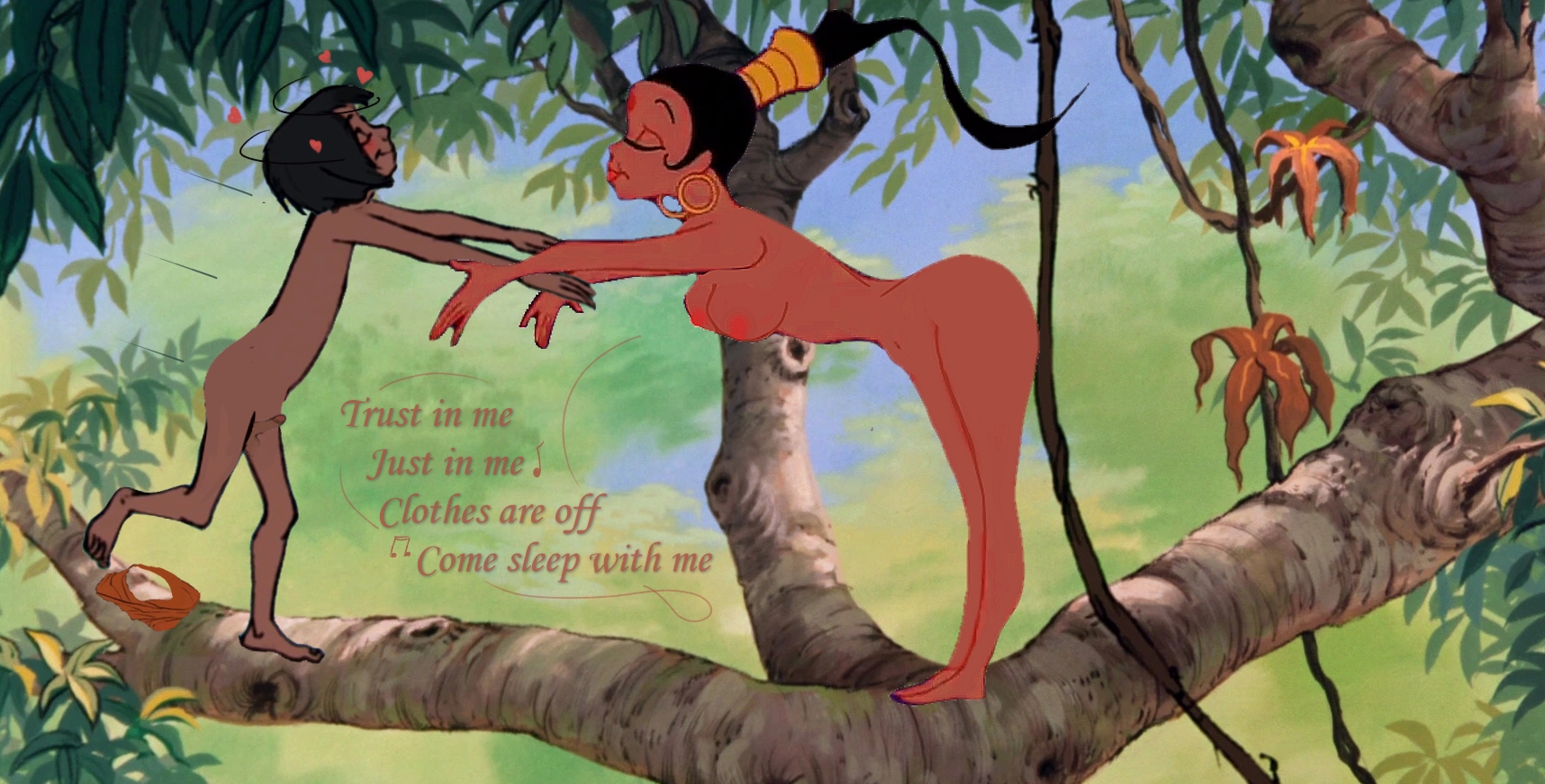 Post Aladdin Series Crossover Edit Harem Girls Aladdin Mowgli The Jungle Book