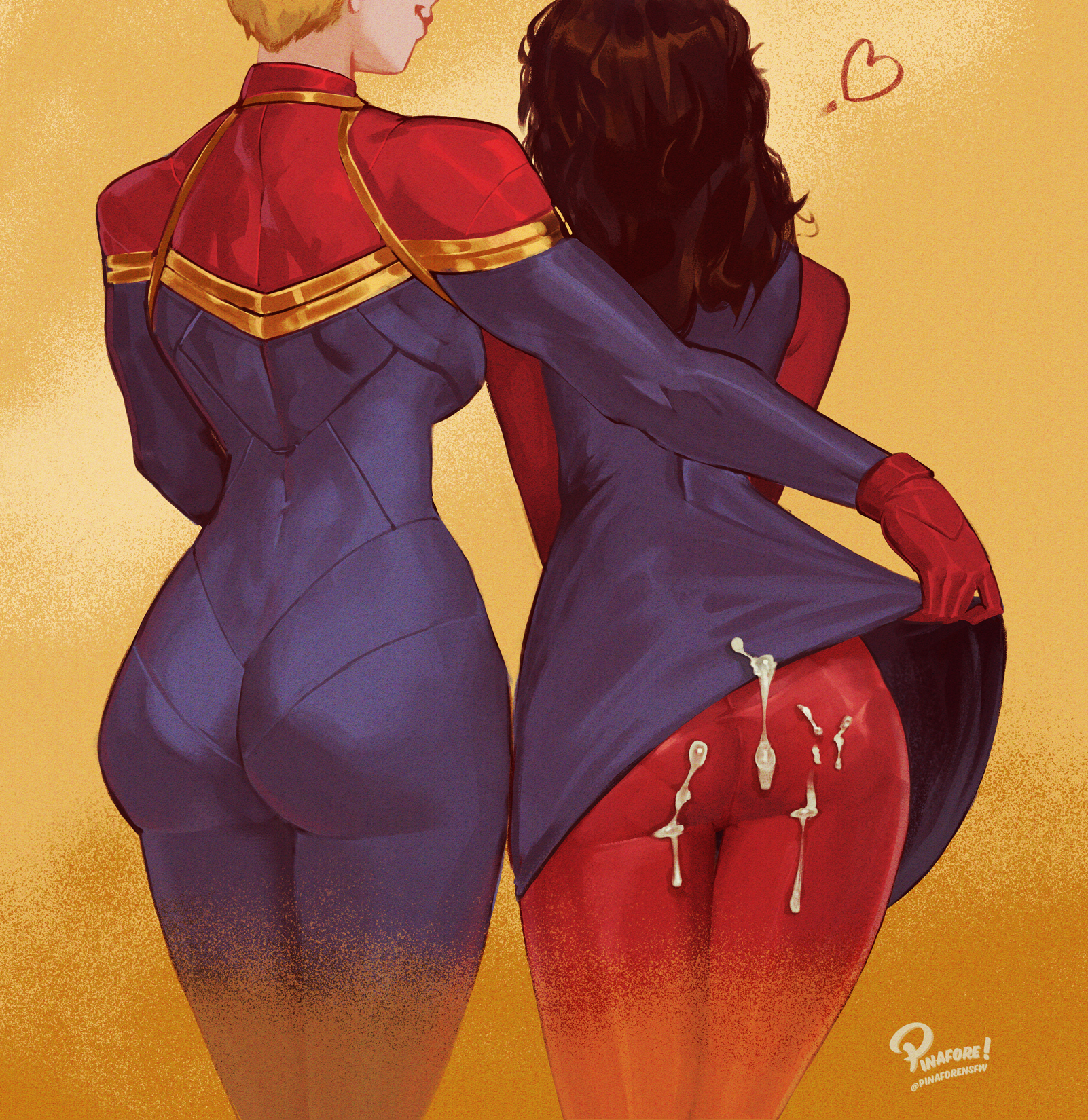 Captain_Marvel Carol_Danvers Kamala_Khan Marvel PinaforeNsfw