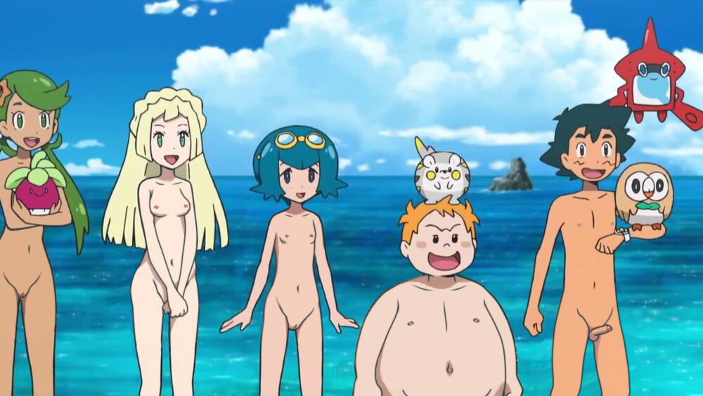 Ash_Ketchum Bounsweet Lana Lillie Mallow Porkyman Rotom Rotom_Dex Rowlet Sophocles Togedemaru screenshot_edit