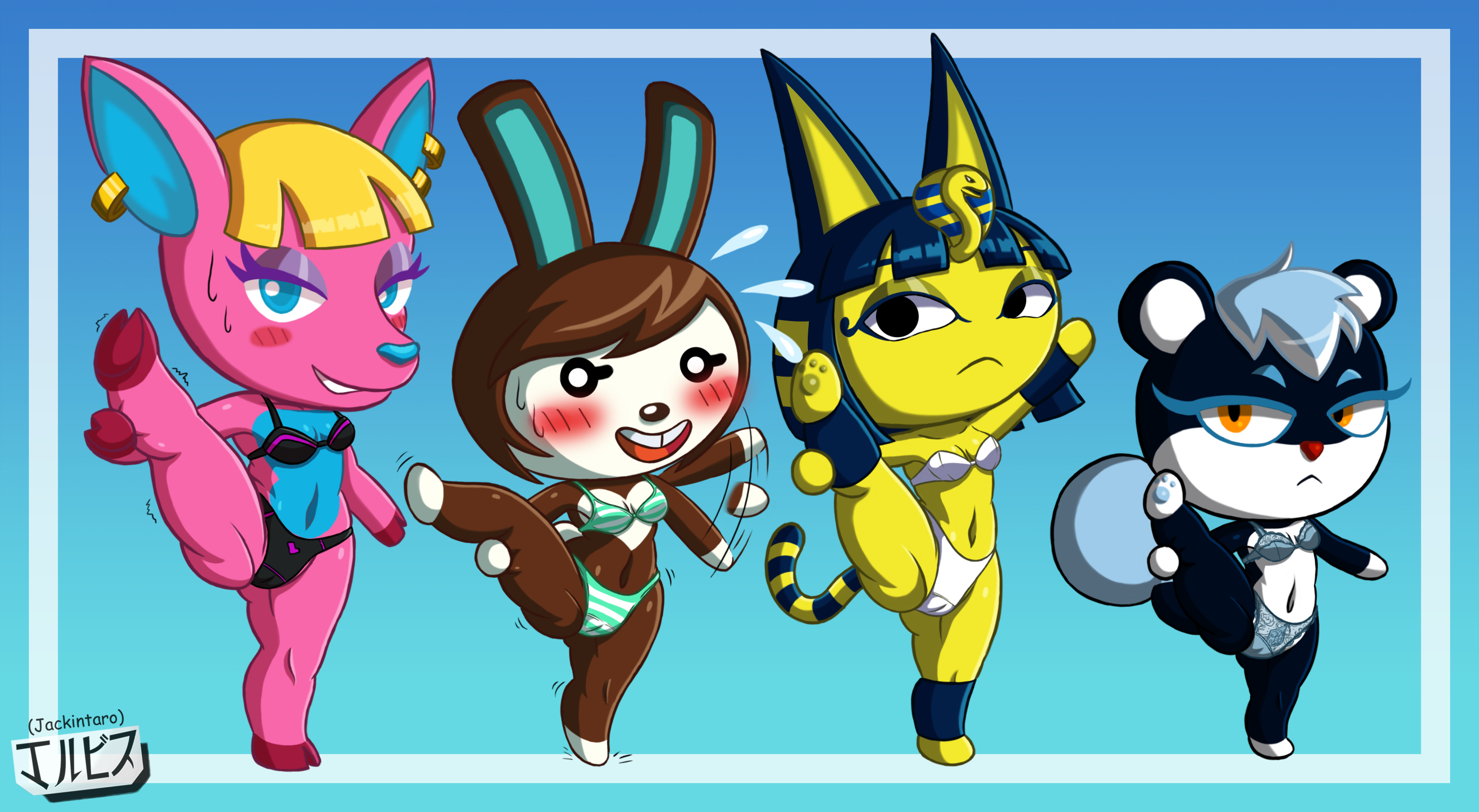 Animal_Crossing Ankha Carmen Fuchsia Jackintaro Tasha