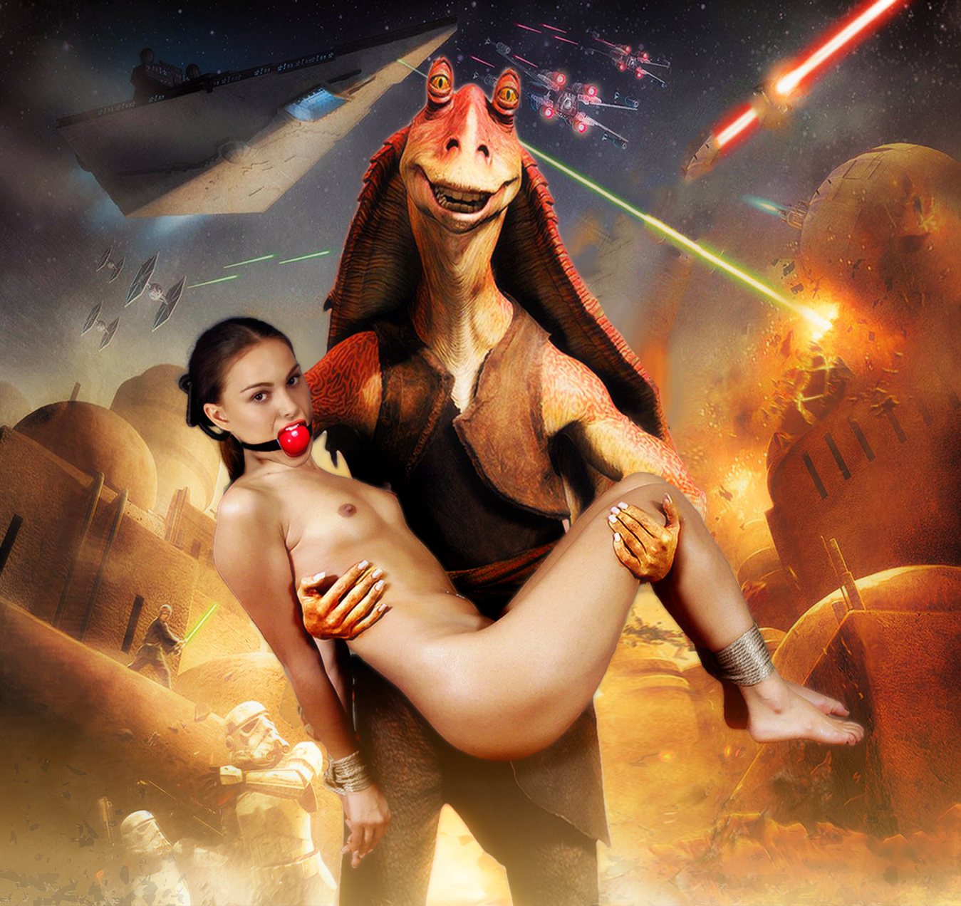 Post 3084520 Attackoftheclones Fakes Gungan Jarjarbinks Natalieportman Padmeamidala Star 