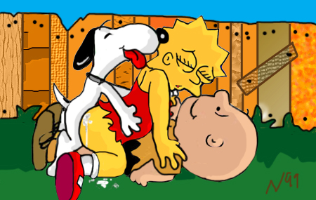 Post 373504: Charlie_Brown crossover Lisa_Simpson necron99 Peanuts Snoopy  The_Simpsons