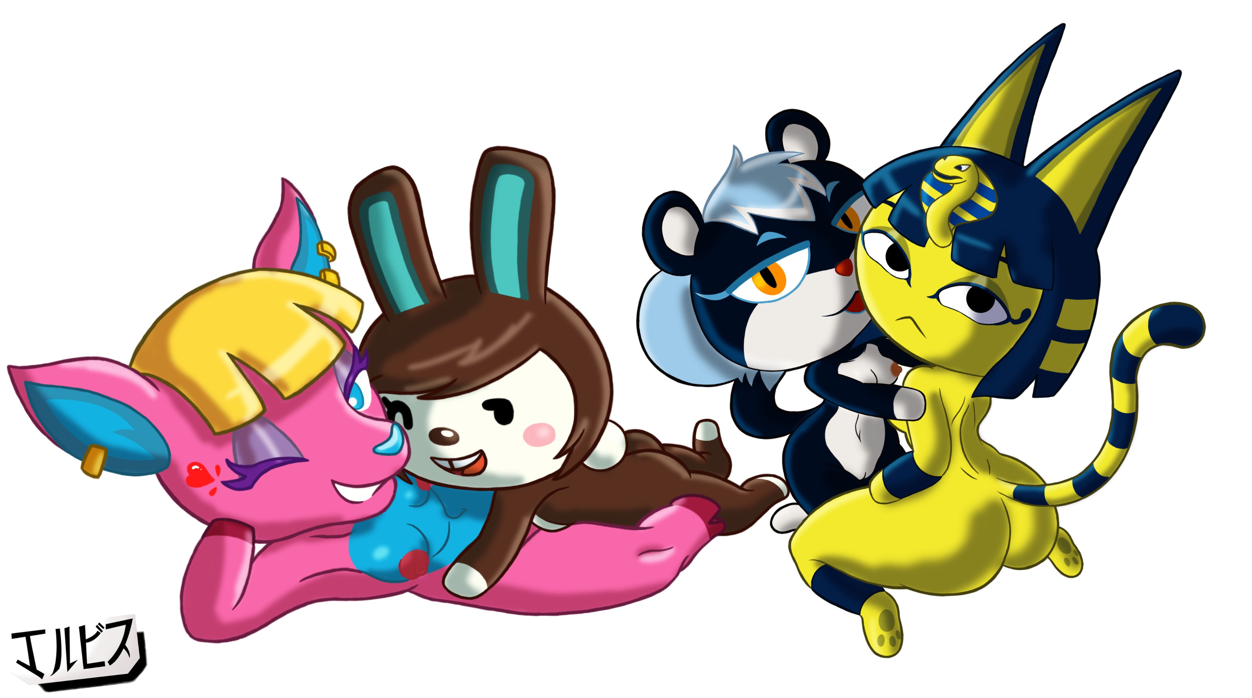 Animal_Crossing Ankha Carmen Fuchsia Jackintaro Tasha