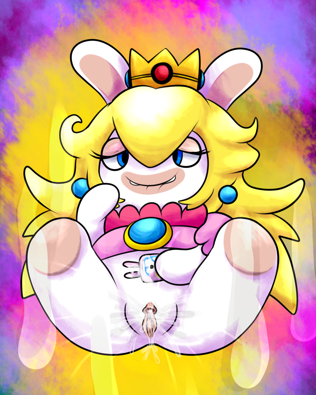 Post 2295670 Crossover Mariorabbidskingdombattle Princesspeach Rabbid Rabbidpeach Raving 4285