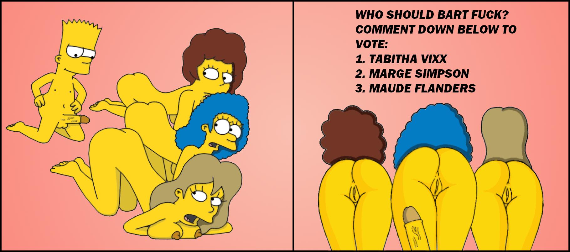 Bart_Simpson JSL Marge_Simpson Maude_Flanders Tabitha_Vixx The_Simpsons