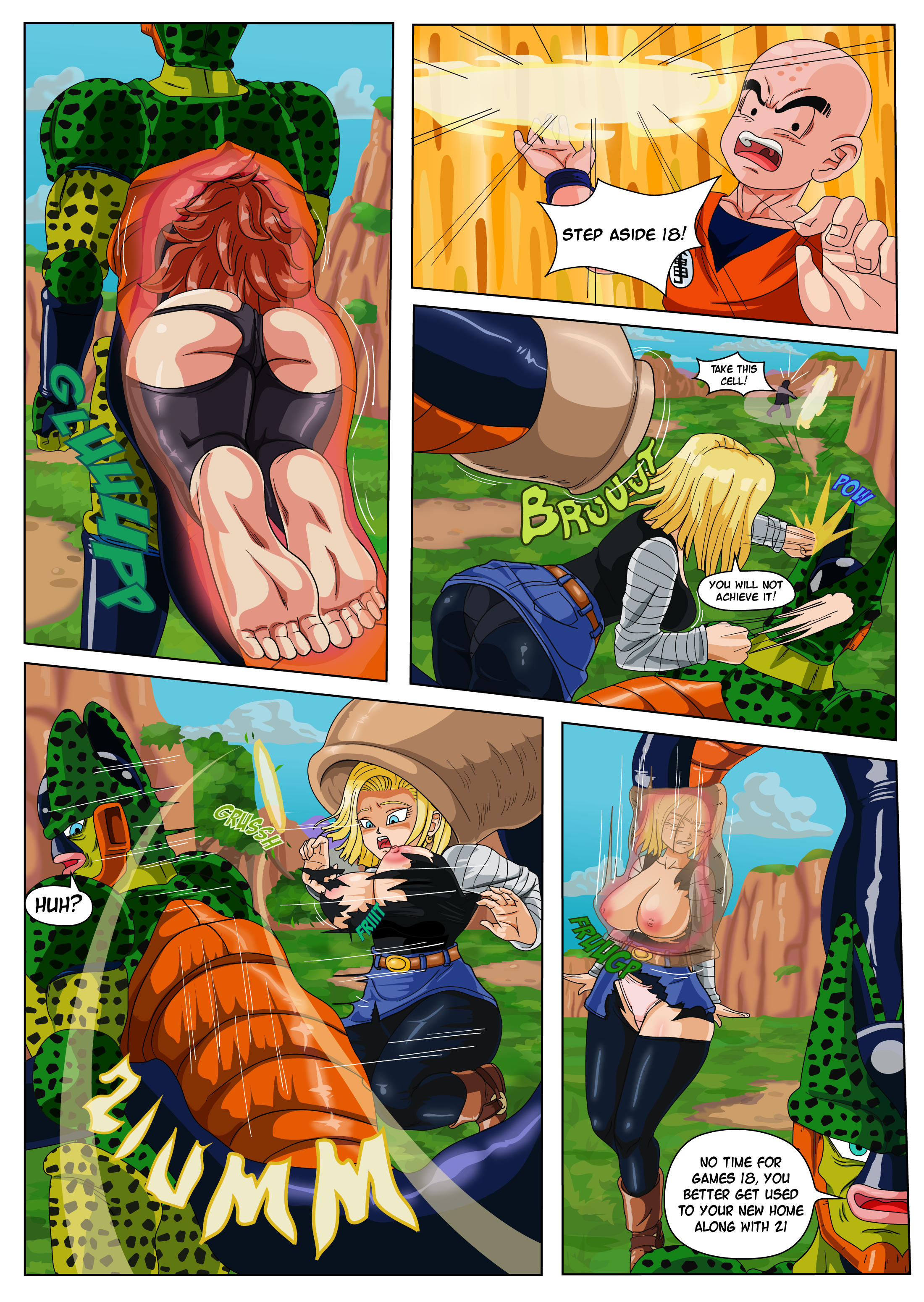 Post 3658961: Android_18 Android_21 Cell comic Dragon_Ball_(series)  Dragon_Ball_FighterZ Krillin PinkPawg