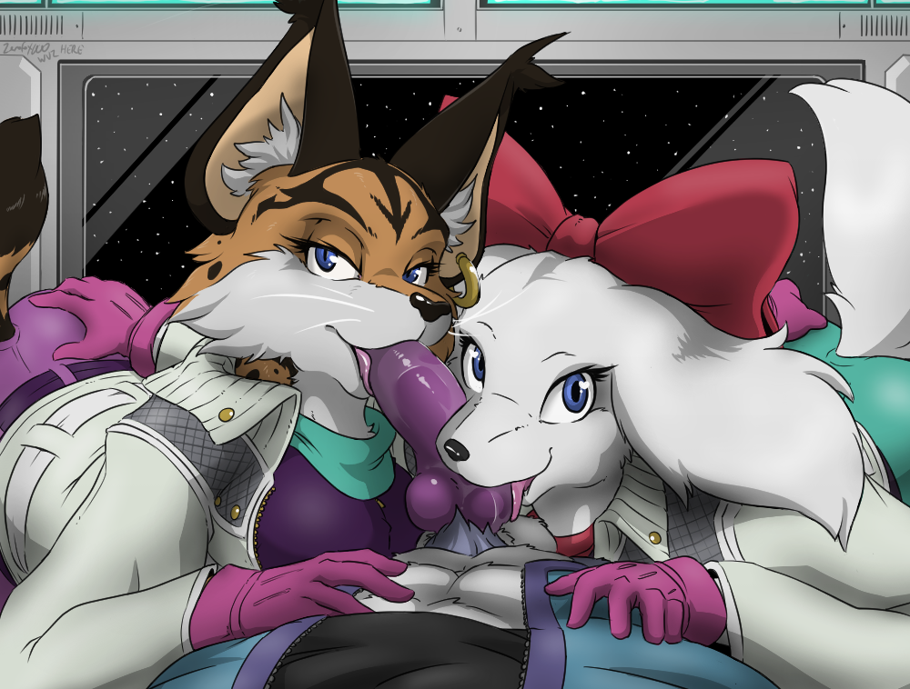 Fay_Spaniel Miyu_Lynx Star_Fox Wolf_O'Donnell Zerofox1000