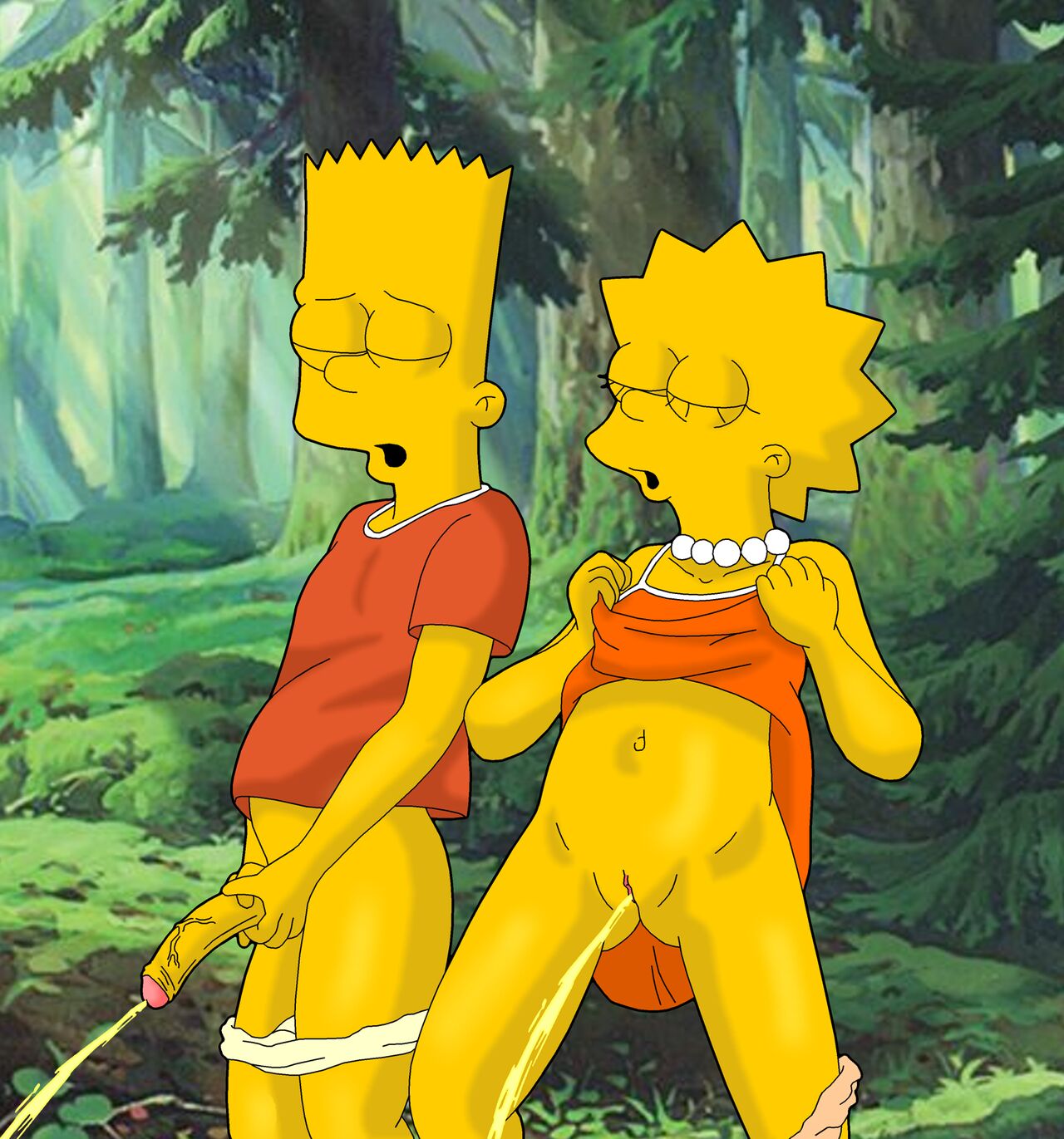 Bart_Simpson Lisa_Simpson The_Simpsons evilweasel