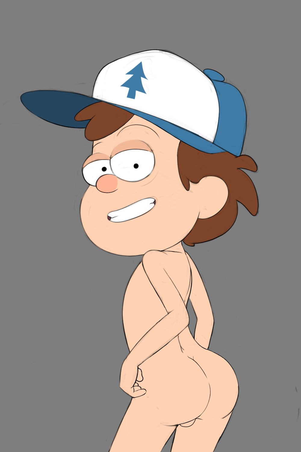 Dipper pines naked
