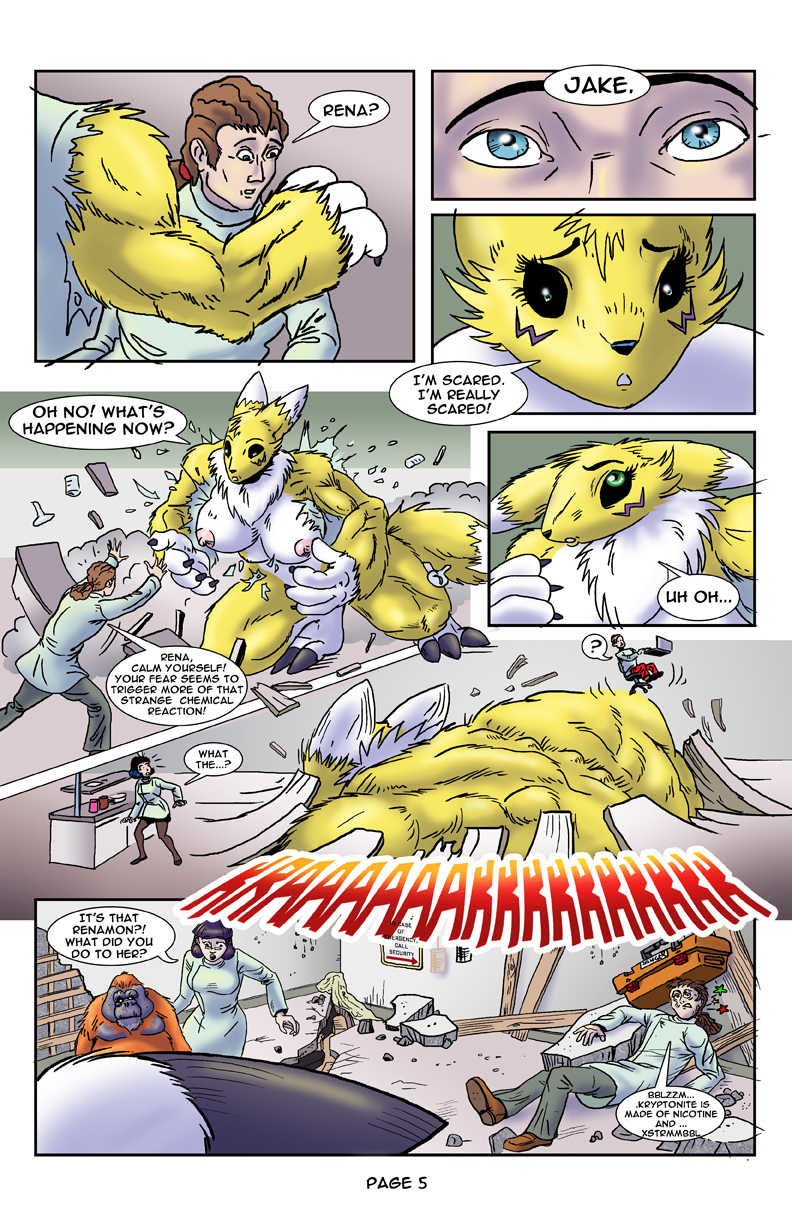 Post 4791081: comic Digimon Henbe Renamon