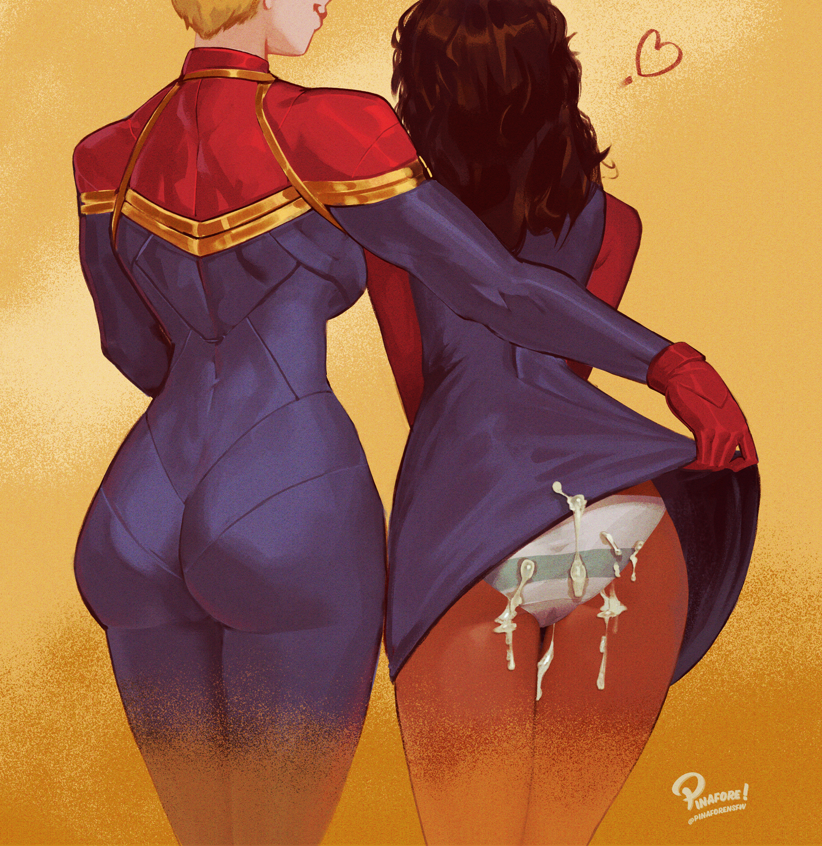 Captain_Marvel Carol_Danvers Kamala_Khan Marvel PinaforeNsfw