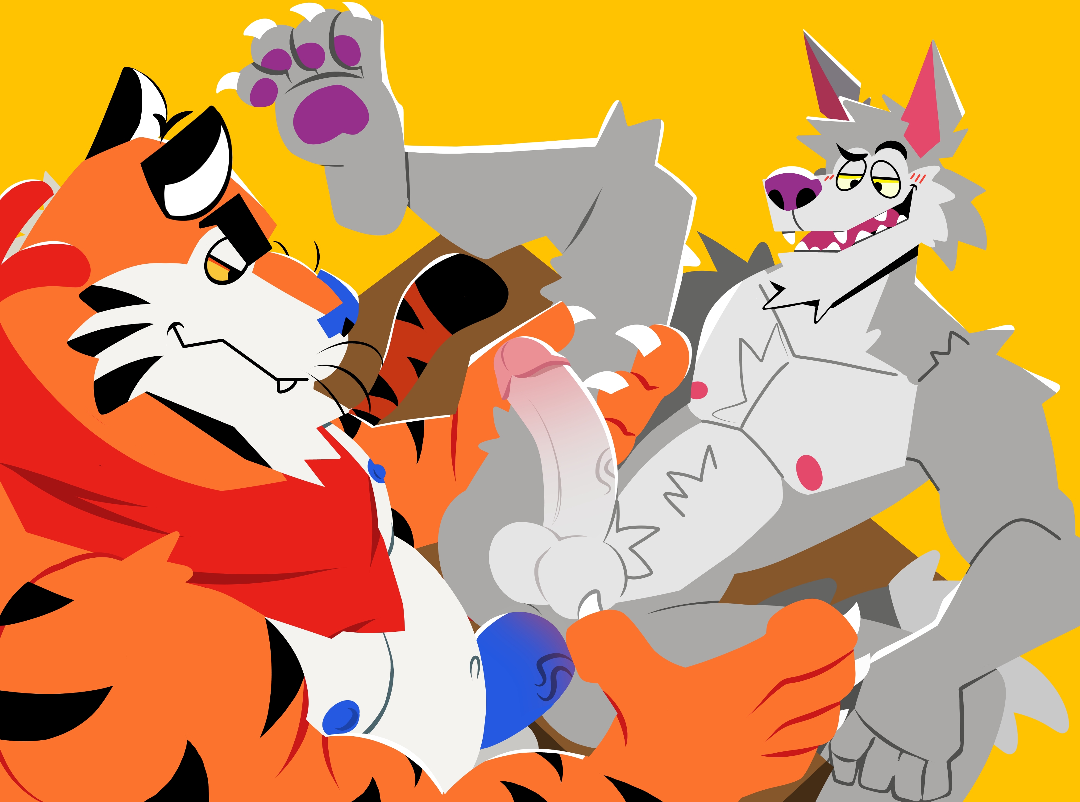 Chip_the_Wolf Cookie_Crisp Frosted_Flakes General_Mills Kellogg's Tony_the_Tiger TysonVortex mascots