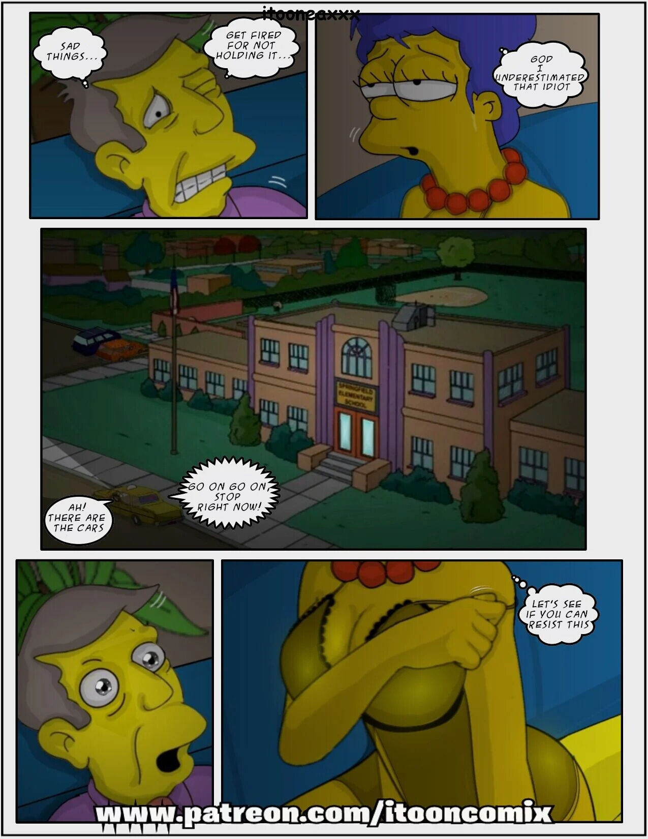 Post 4799533 Comic Itooneaxxx Marge Simpson Moe Szyslak Seymour Skinner The Simpsons