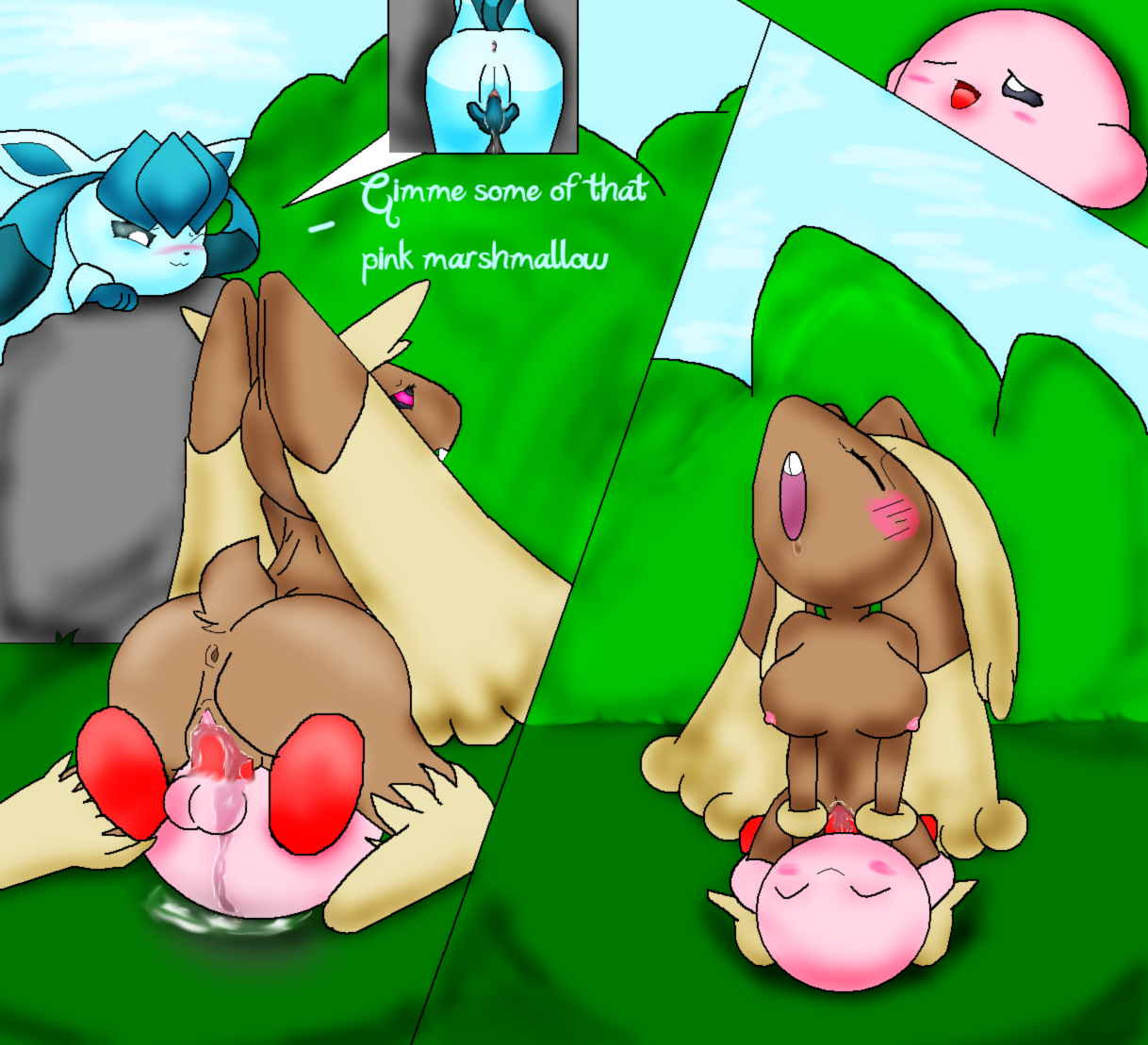 Post 704771: crossover Glaceon Kirby Kirby_(series) Lopunny Porkyman