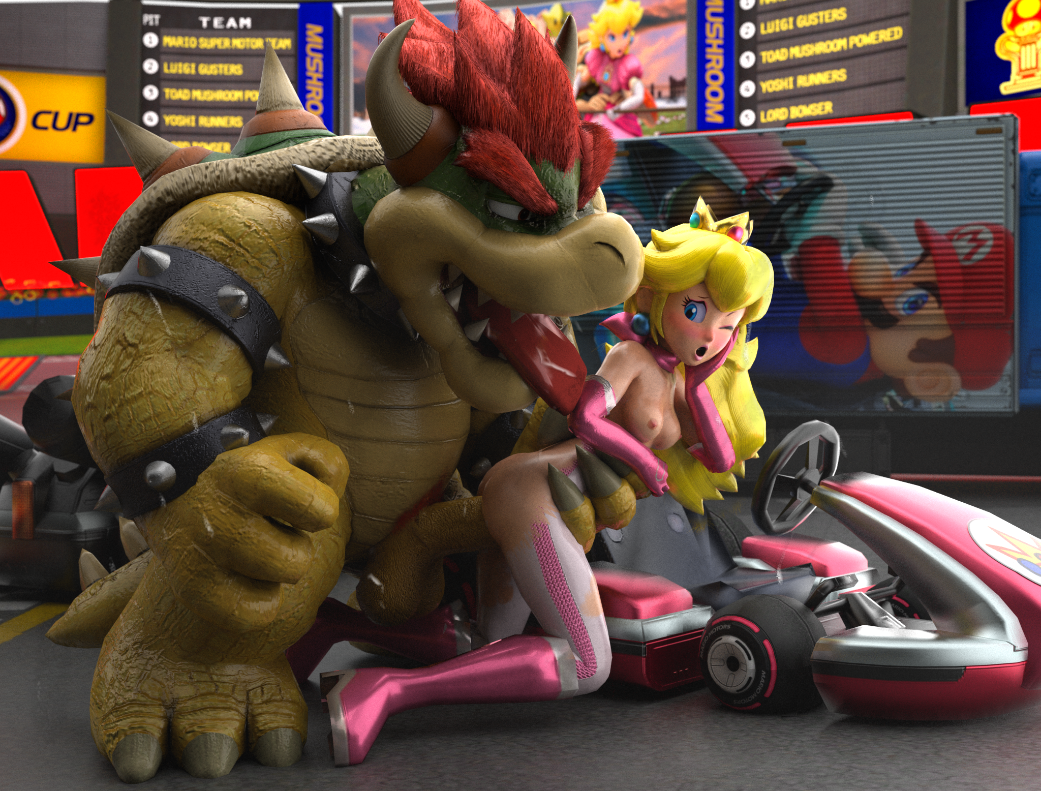 Bowser Hanxulz Mario_Kart Princess_Peach Super_Mario_Bros. hsfrx