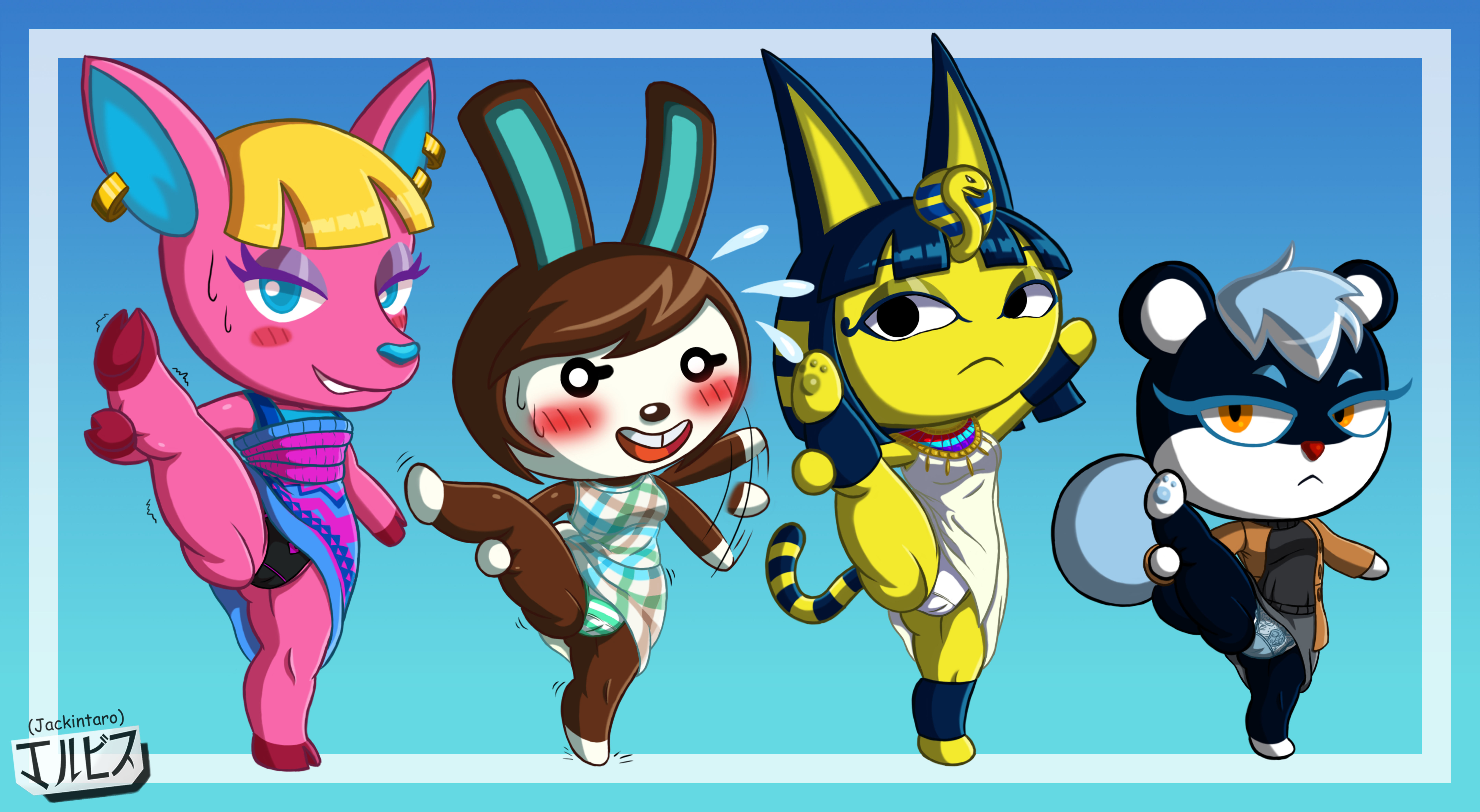 Animal_Crossing Ankha Carmen Fuchsia Jackintaro Tasha