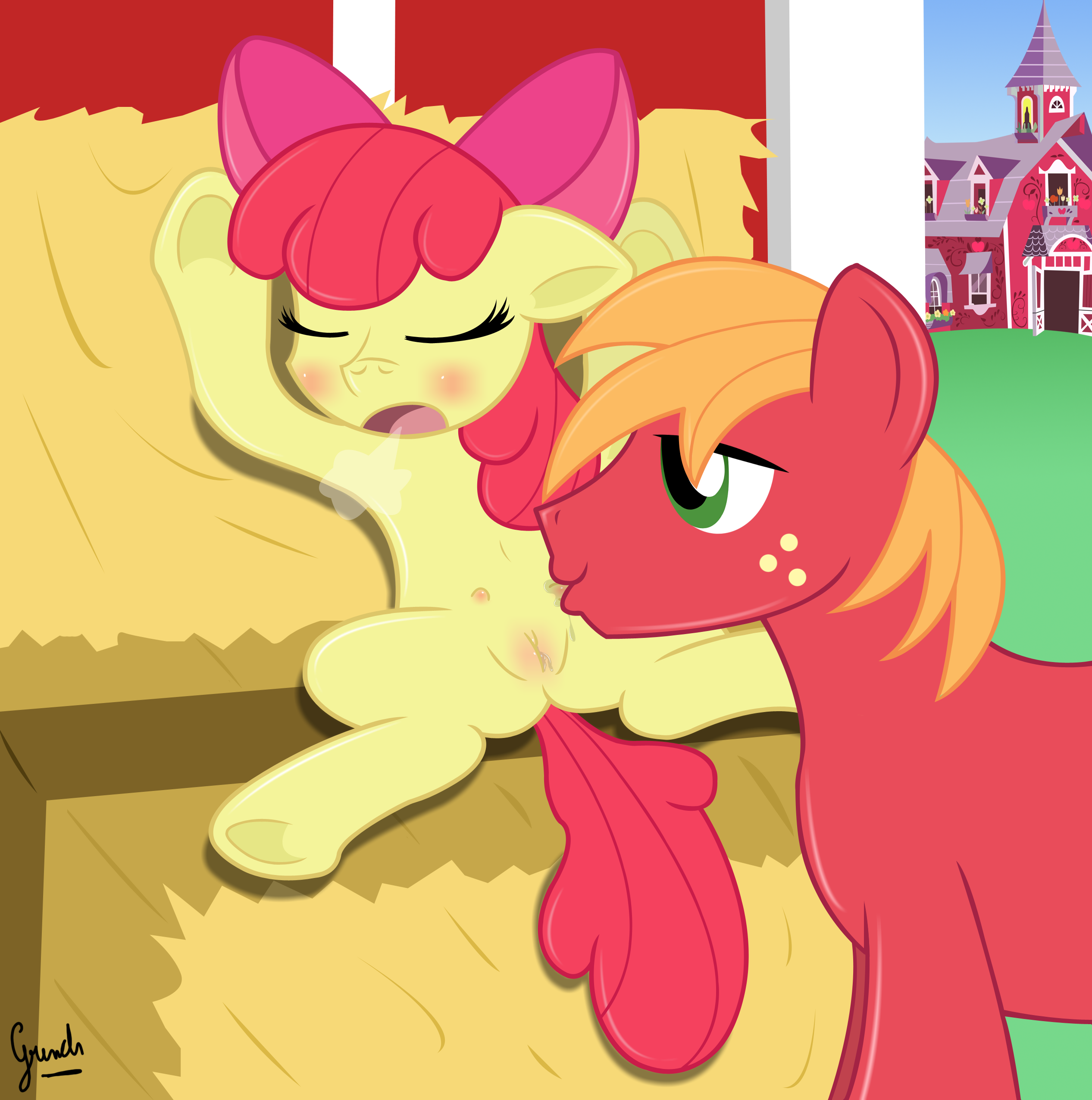 Apple_Bloom Big_Macintosh Cutie_Mark_Crusaders Friendship_is_Magic Grinch_(artist) My_Little_Pony