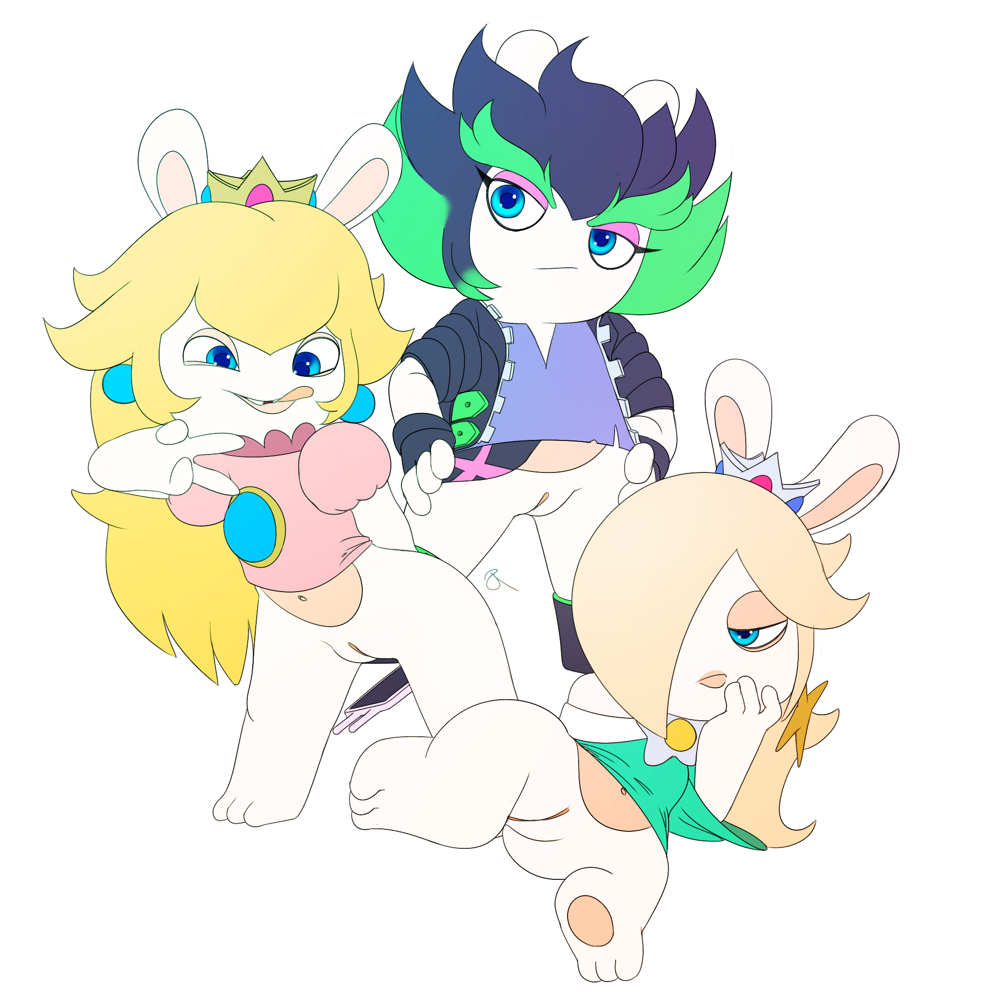 Edge Mario_+_Rabbids_Kingdom_Battle Mario_+_Rabbids_Sparks_of_Hope Rabbid Rabbid_Peach Rabbid_Rosalina RasenXoru Raving_Rabbids Super_Mario_Bros. crossover