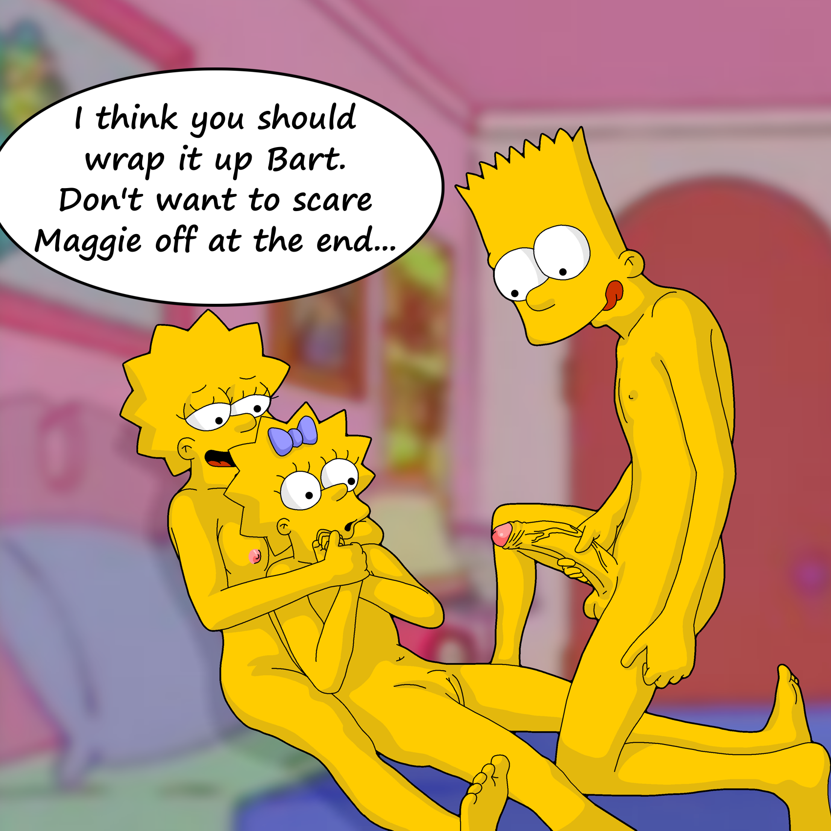 Bart simpson and maggie