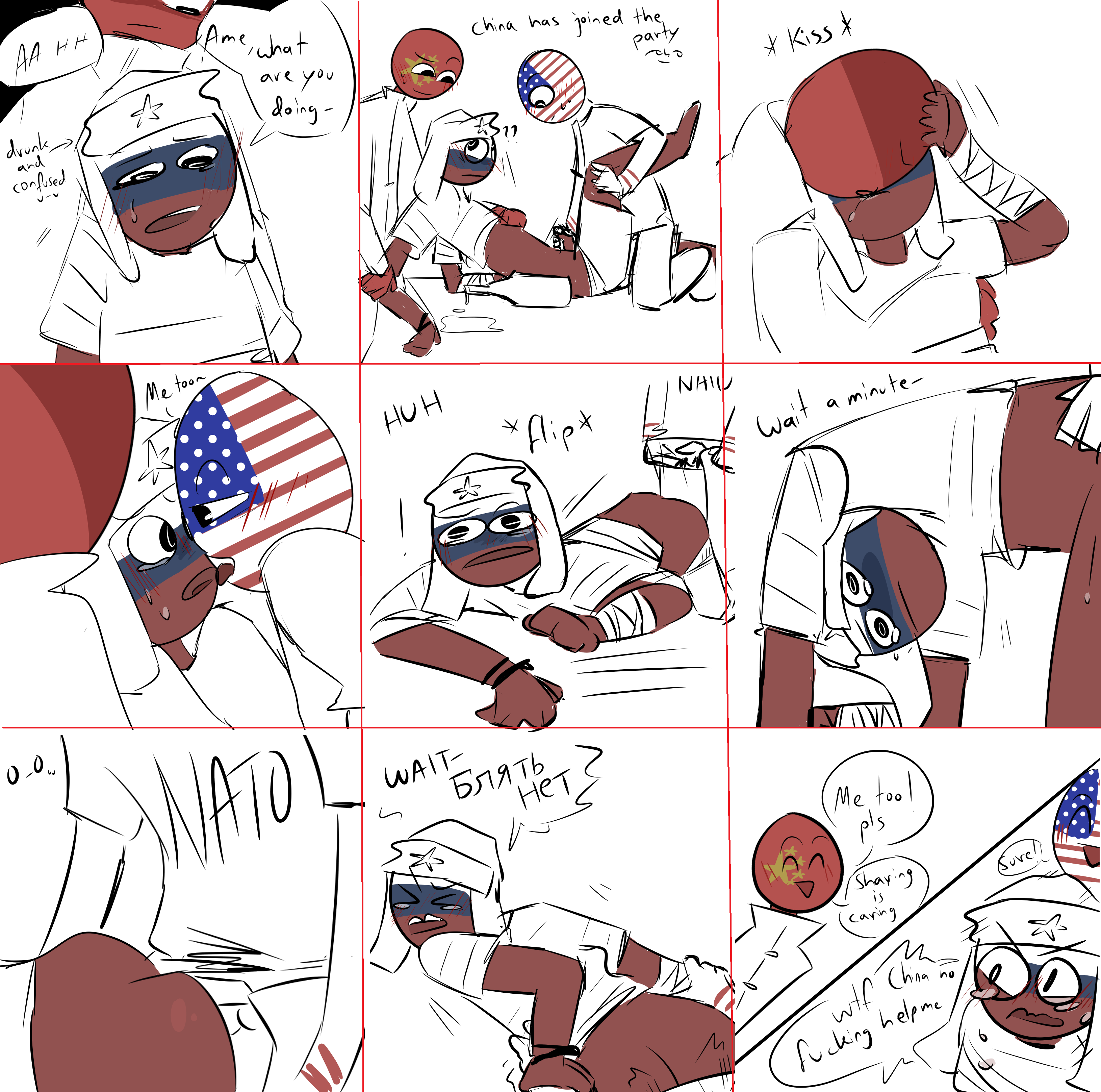 Post 3469878: China Countryhumans Russia USA