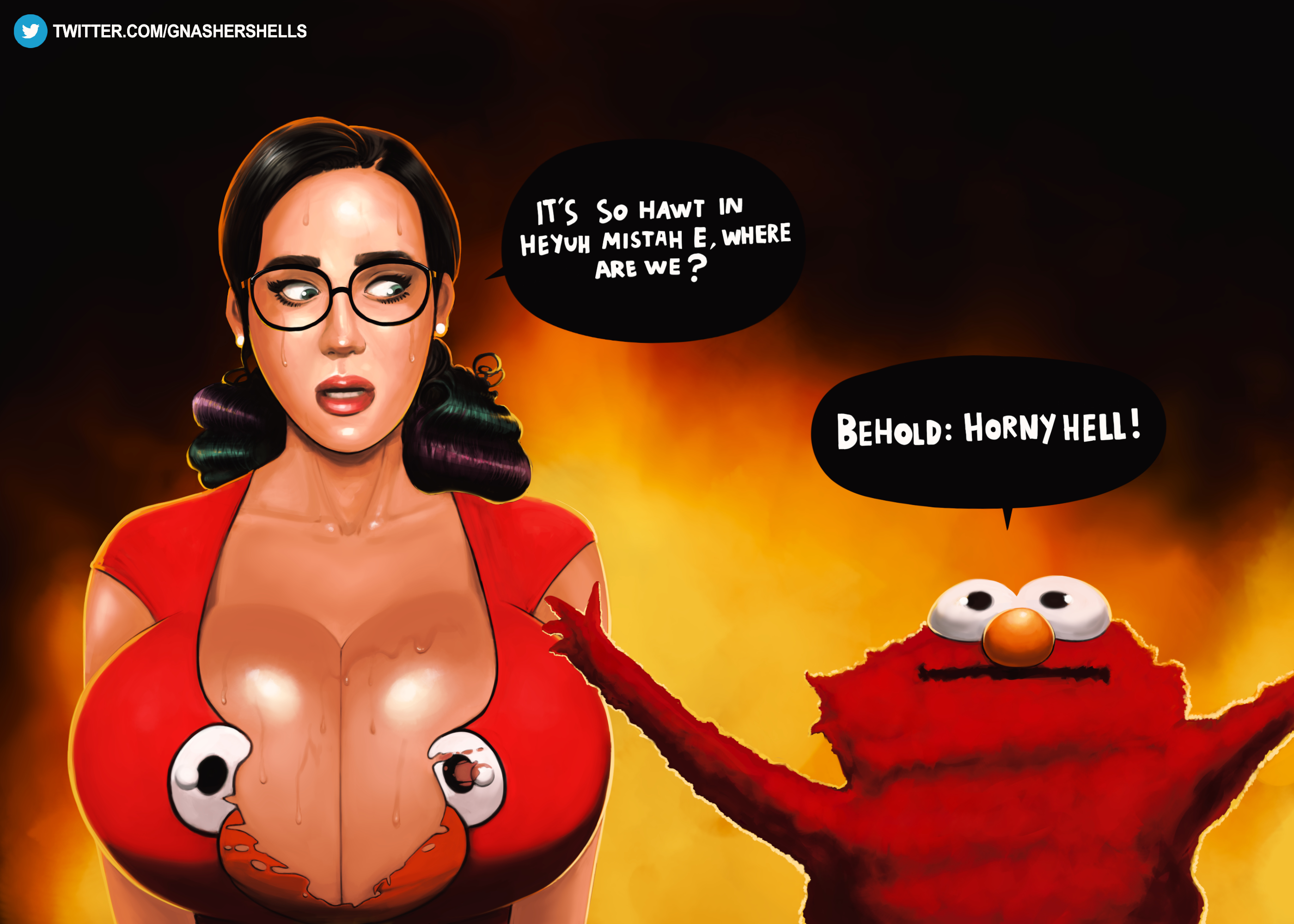 Post 6073498: Elmo GnasherShells Katy_Perry Sesame_Street