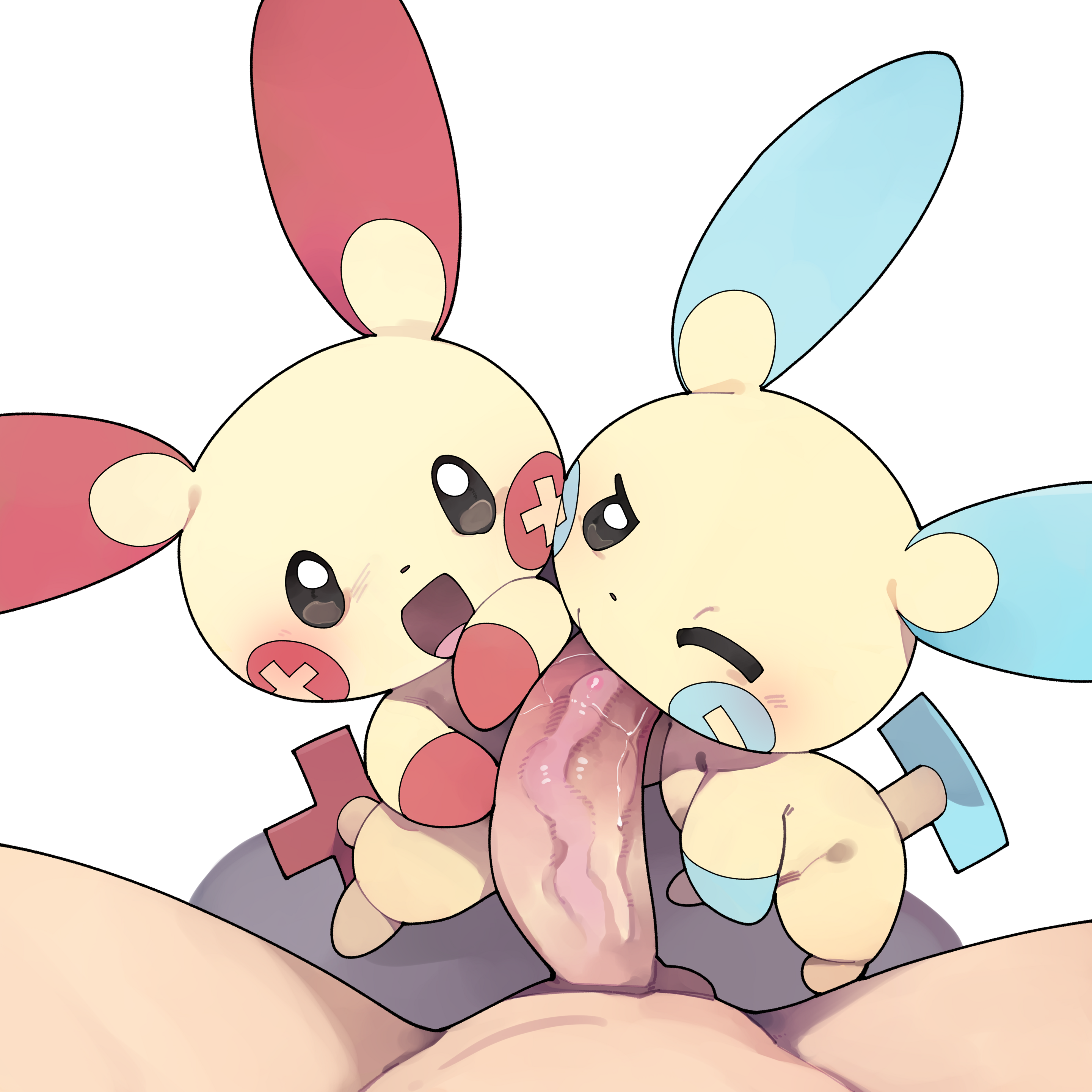 Minun Plusle Porkyman Youjomodoki