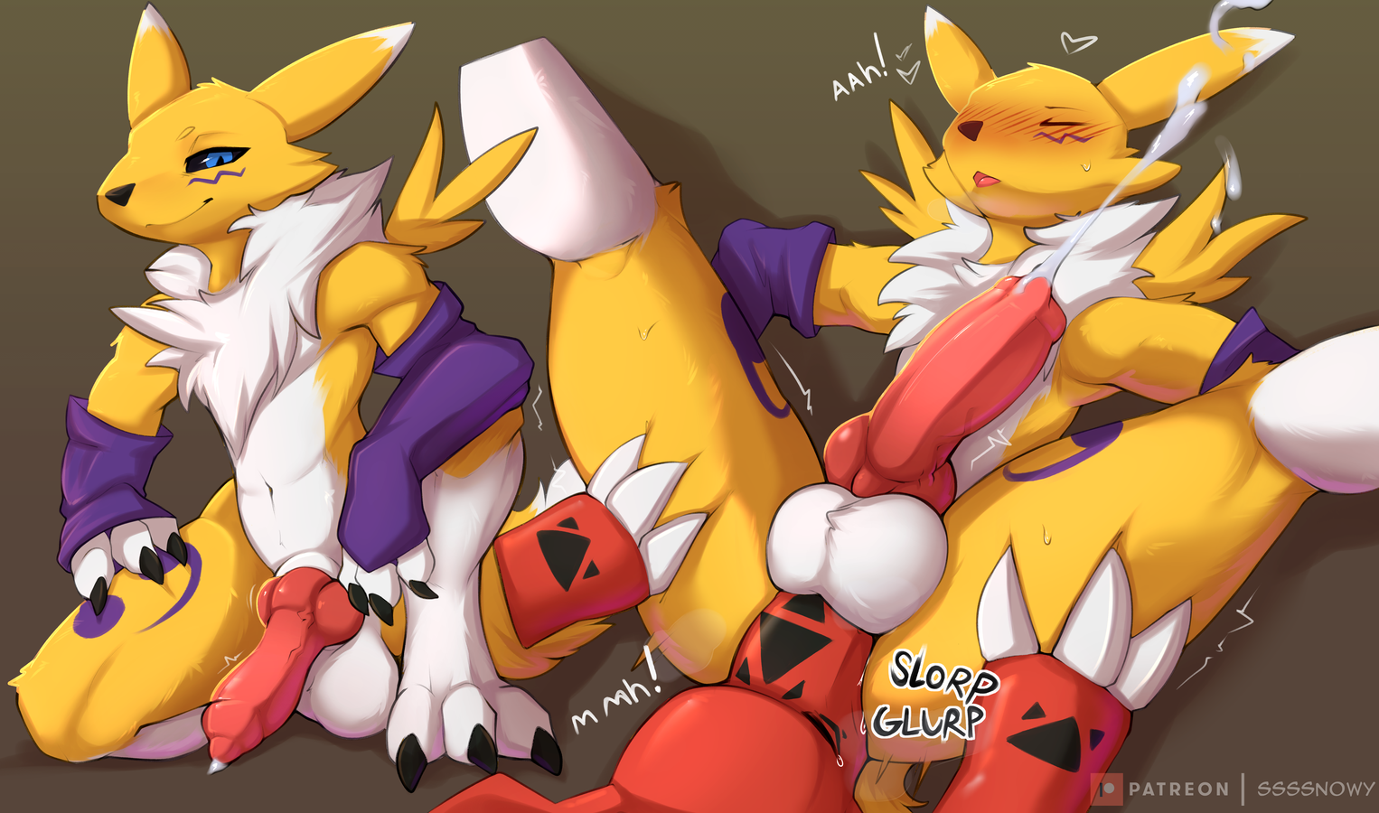 Digimon Guilmon Renamon SSSsnowy