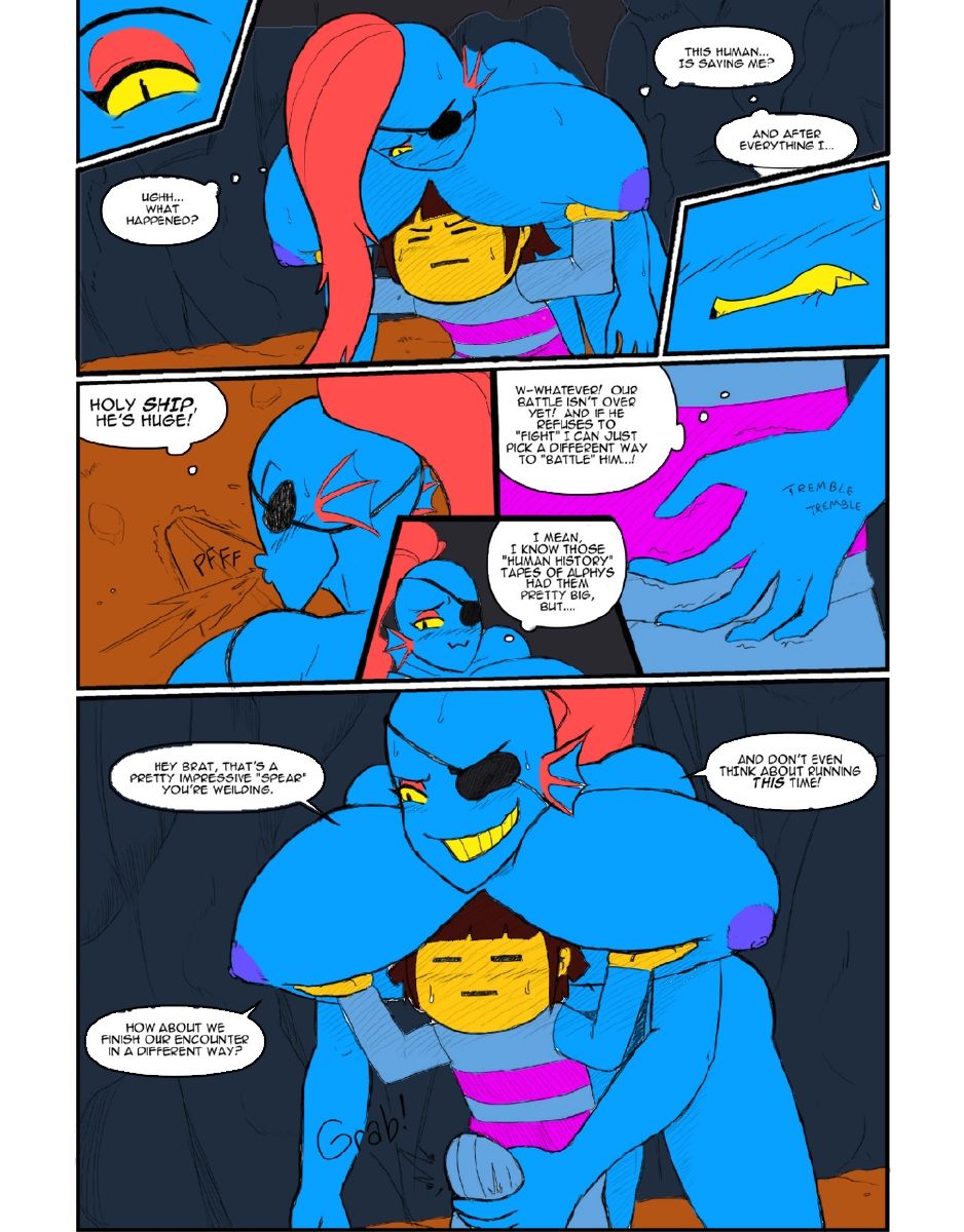 Frisk Mindwipe Undertale Undyne comic edit