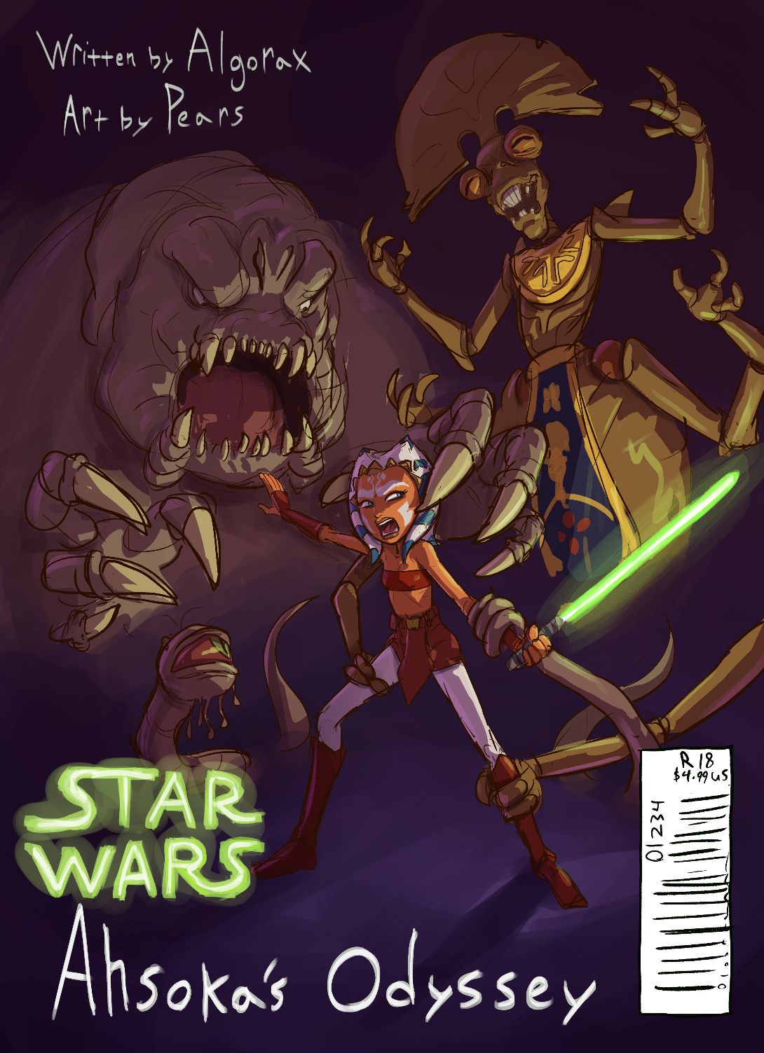 Ahsoka_Tano Clone_Wars Dianoga Geonosian Karina_the_Great Star_Wars comic pears rancor togruta