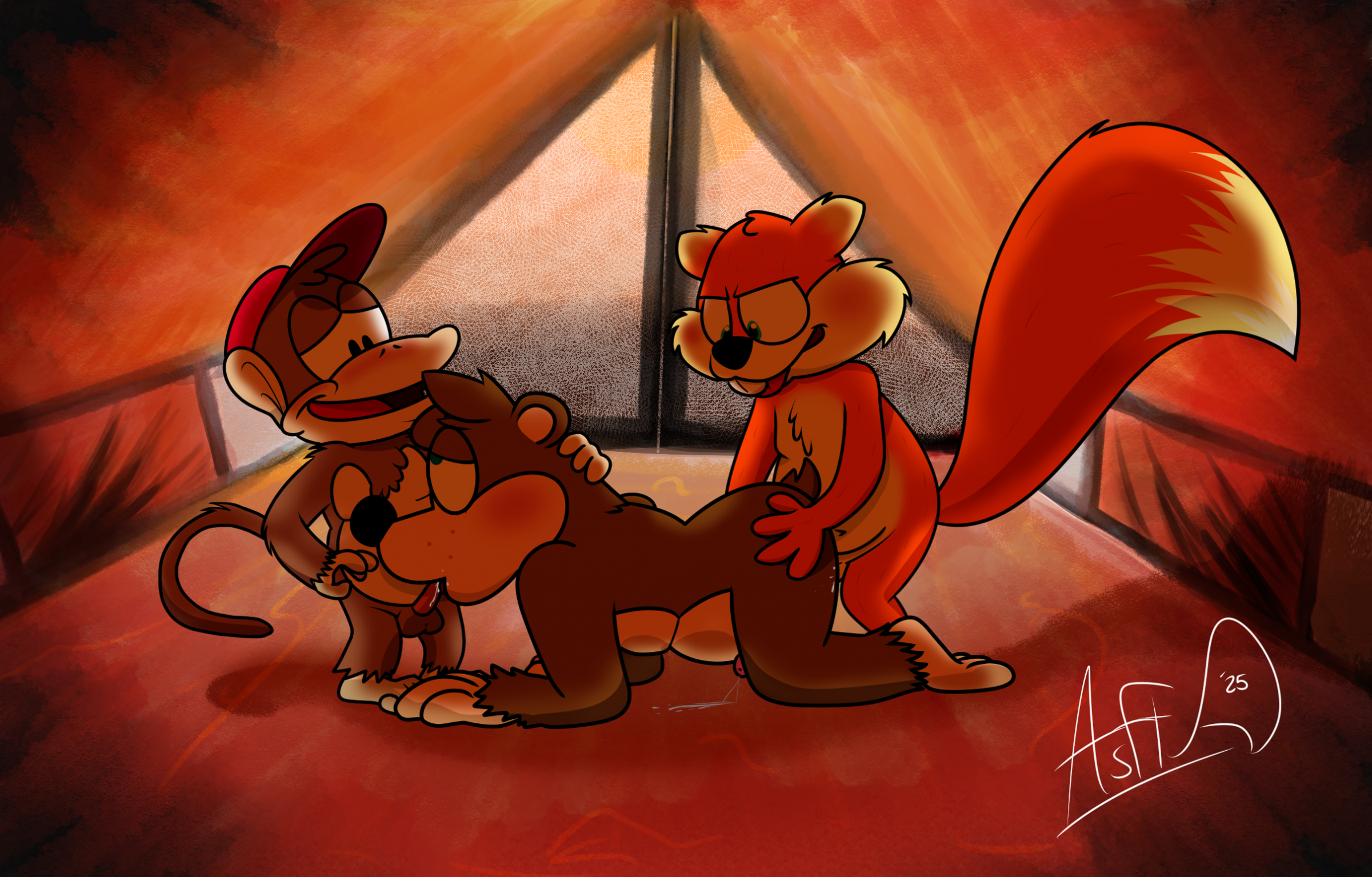 ASquirrelFromTheSouth Banjo Banjo-Kazooie Conker Conker's_Bad_Fur_Day Diddy_Kong Donkey_Kong_(series) crossover