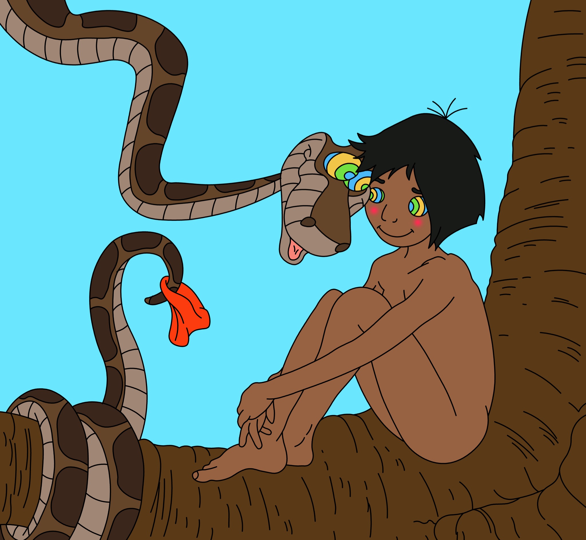 Post 3157621: alan-smithee-90 edit Kaa Mowgli The_Jungle_Book
