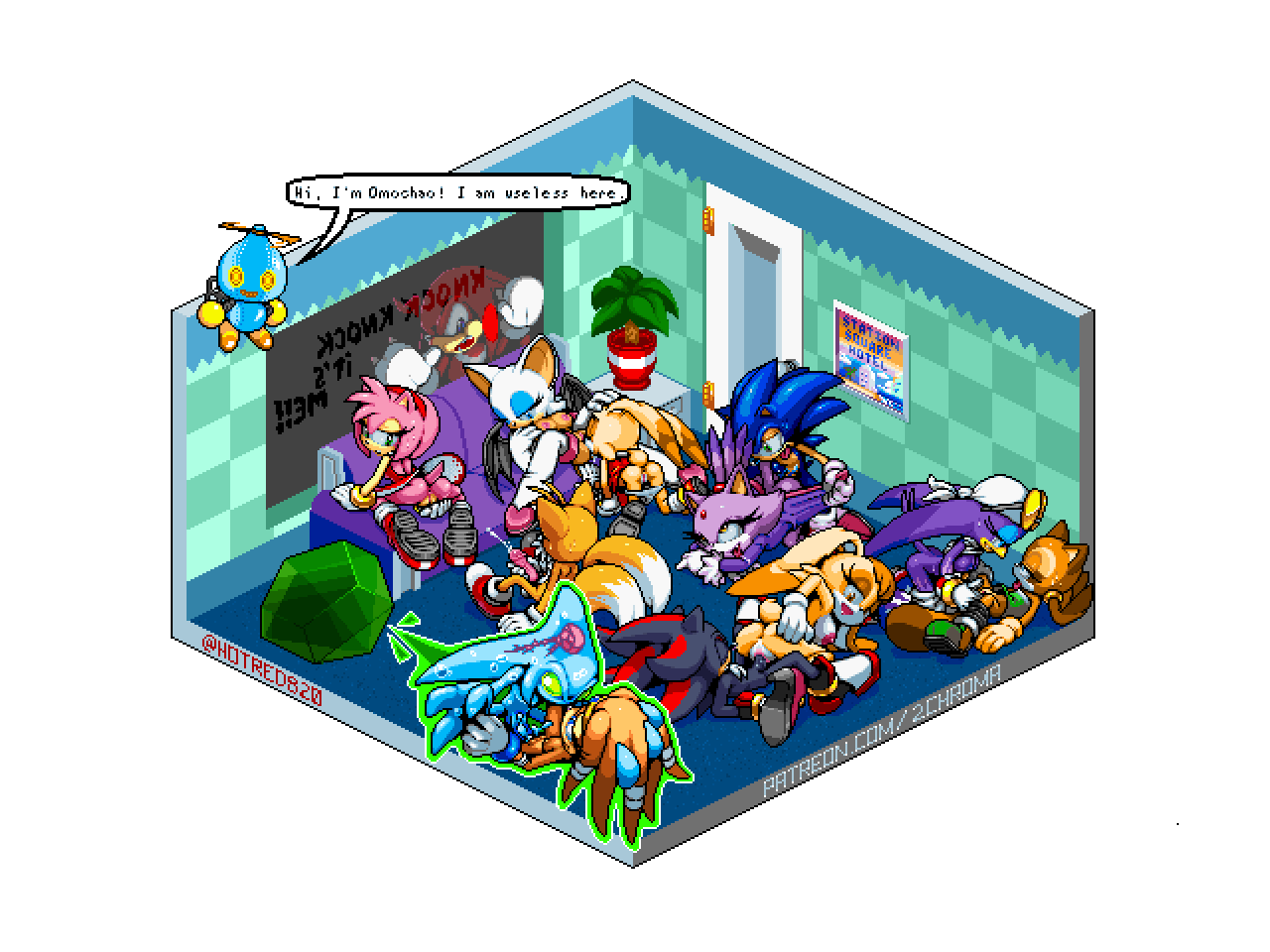 Post 1877216: Amy_Rose Blaze_the_Cat Chaos Cream_the_Rabbit  Knuckles_the_Echidna Marine_the_Raccoon Omochao Rouge_the_Bat servedasiS  Shadow_the_Hedgehog Sonic_the_Hedgehog Sonic_the_Hedgehog_(series) sprites  Tikal_the_Echidna Vanilla_the_Rabbit ...