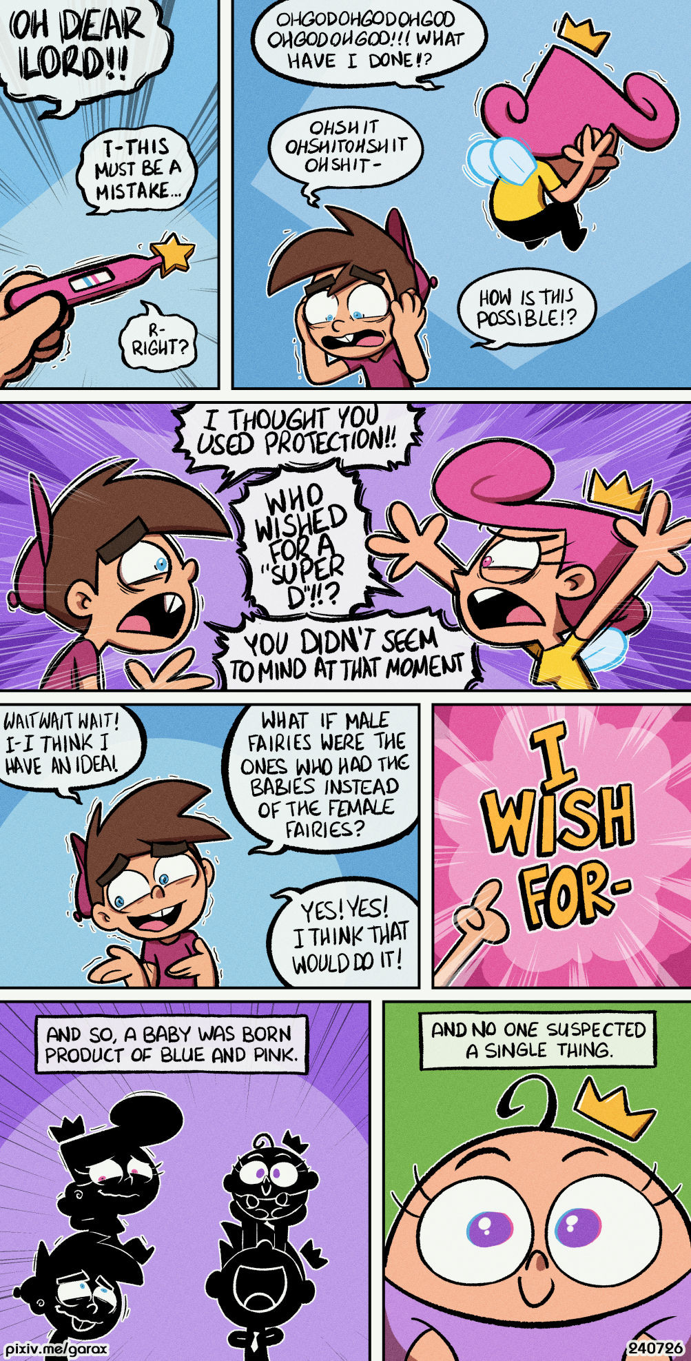 Cosmo Fairly_OddParents Timmy_Turner Wanda comic garabatoz