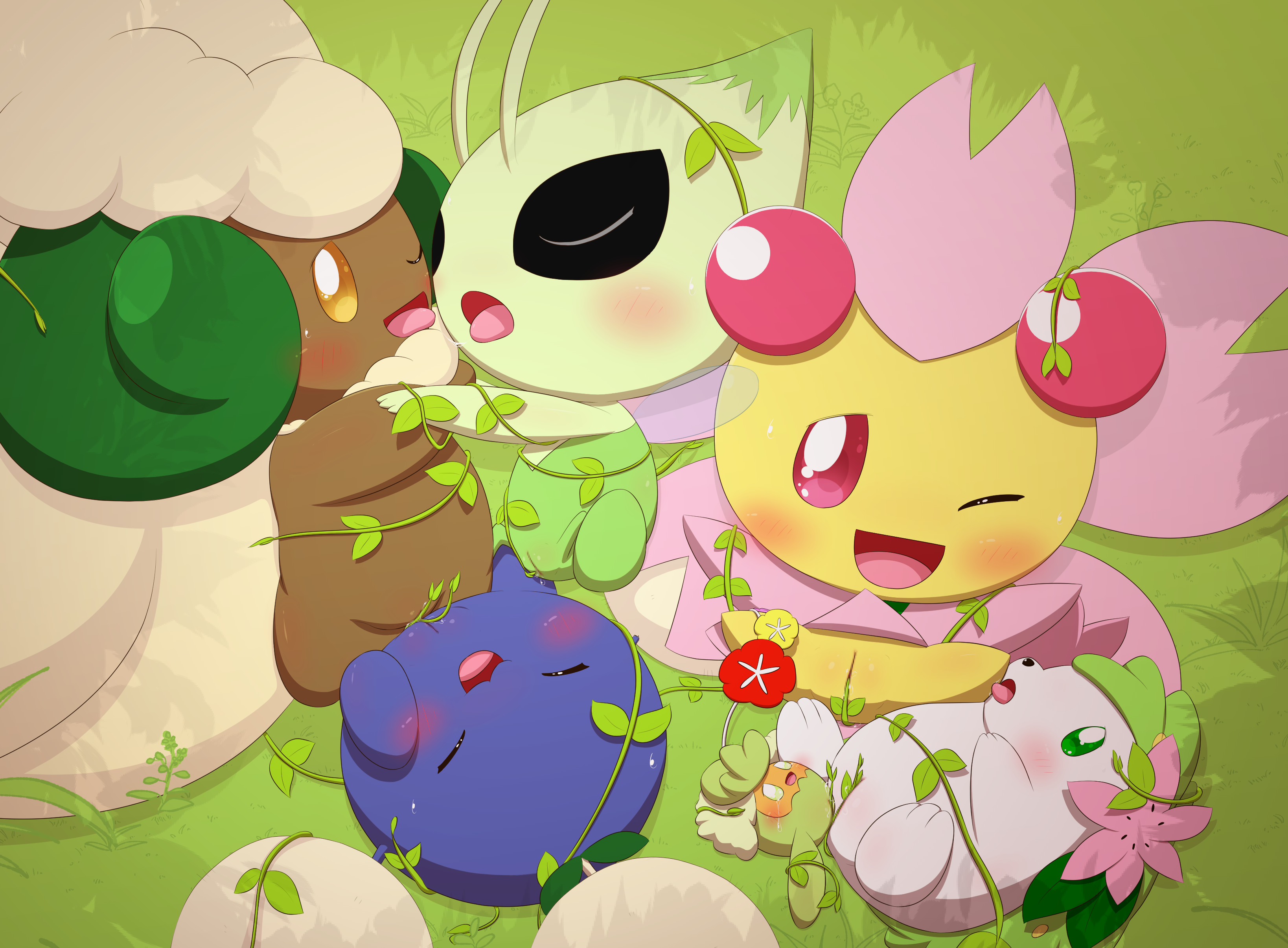 Celebi Cherrim Comfey Jumpluff Porkyman Shaymin Whimsicott