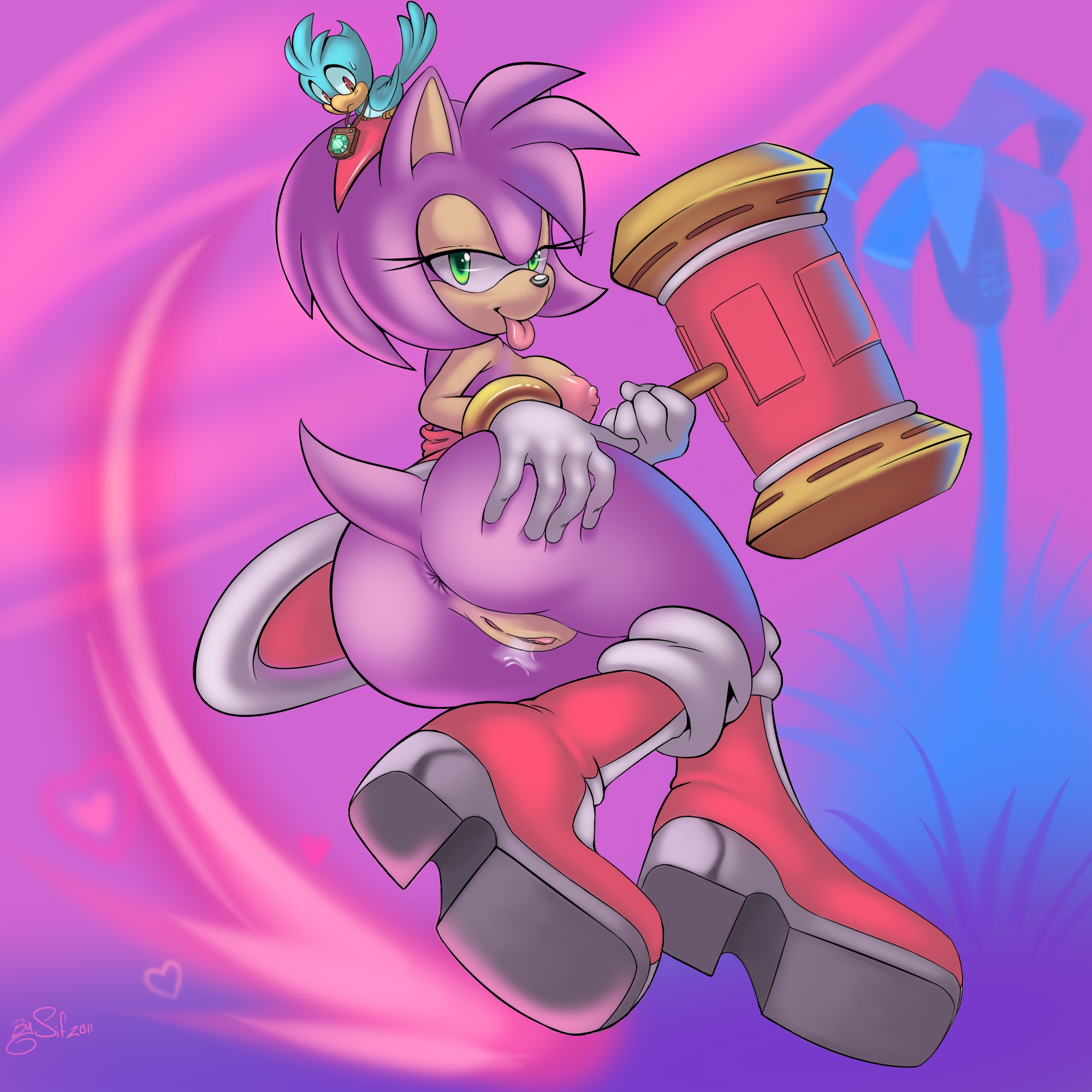 Post 741141: Amy_Rose Sif_(artist) Sonic_Adventure  Sonic_the_Hedgehog_(series)