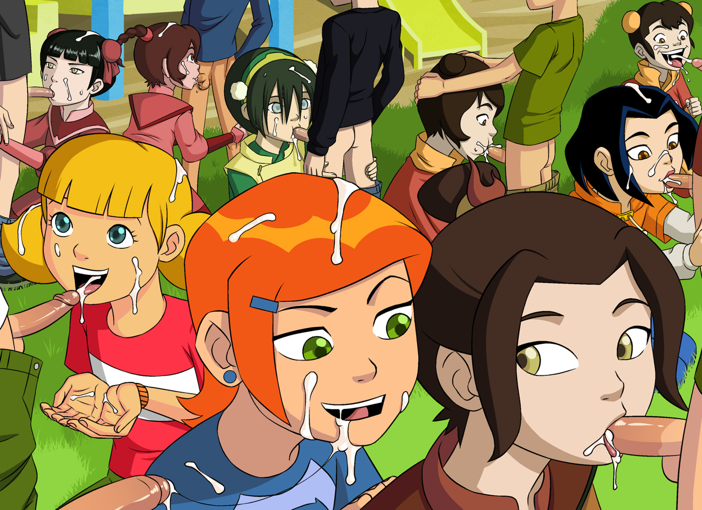 Avatar_the_Last_Airbender Azula Ben_10 Ben_Tennyson Gwen_Tennyson Ikki Incognitymous Inspector_Gadget Jackie_Chan_Adventures Jade_Chan Jinora Mai Penny Toph_Bei_Fong Ty_Lee crossover