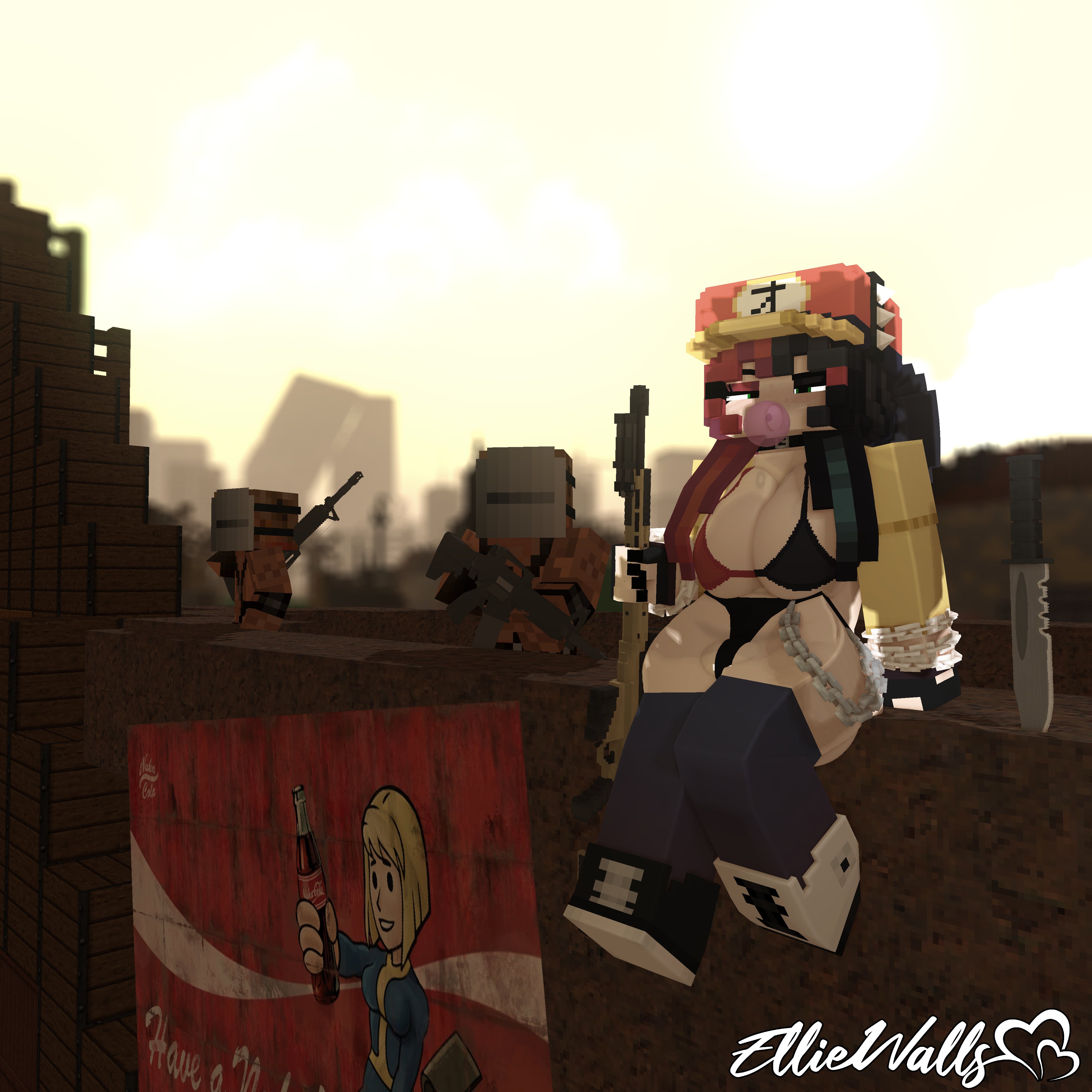 Post 5128292 Elliewalls Fallout Mine Imator Odysseyellie Raider Vaultgirl