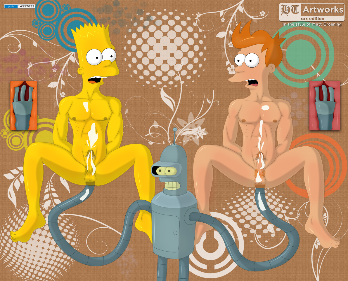 Post 1953337: Bart_Simpson Bender_Bending_Rodriguez crossover Futurama  HT_LGBTQ_Artworks Philip_J._Fry The_Simpsons