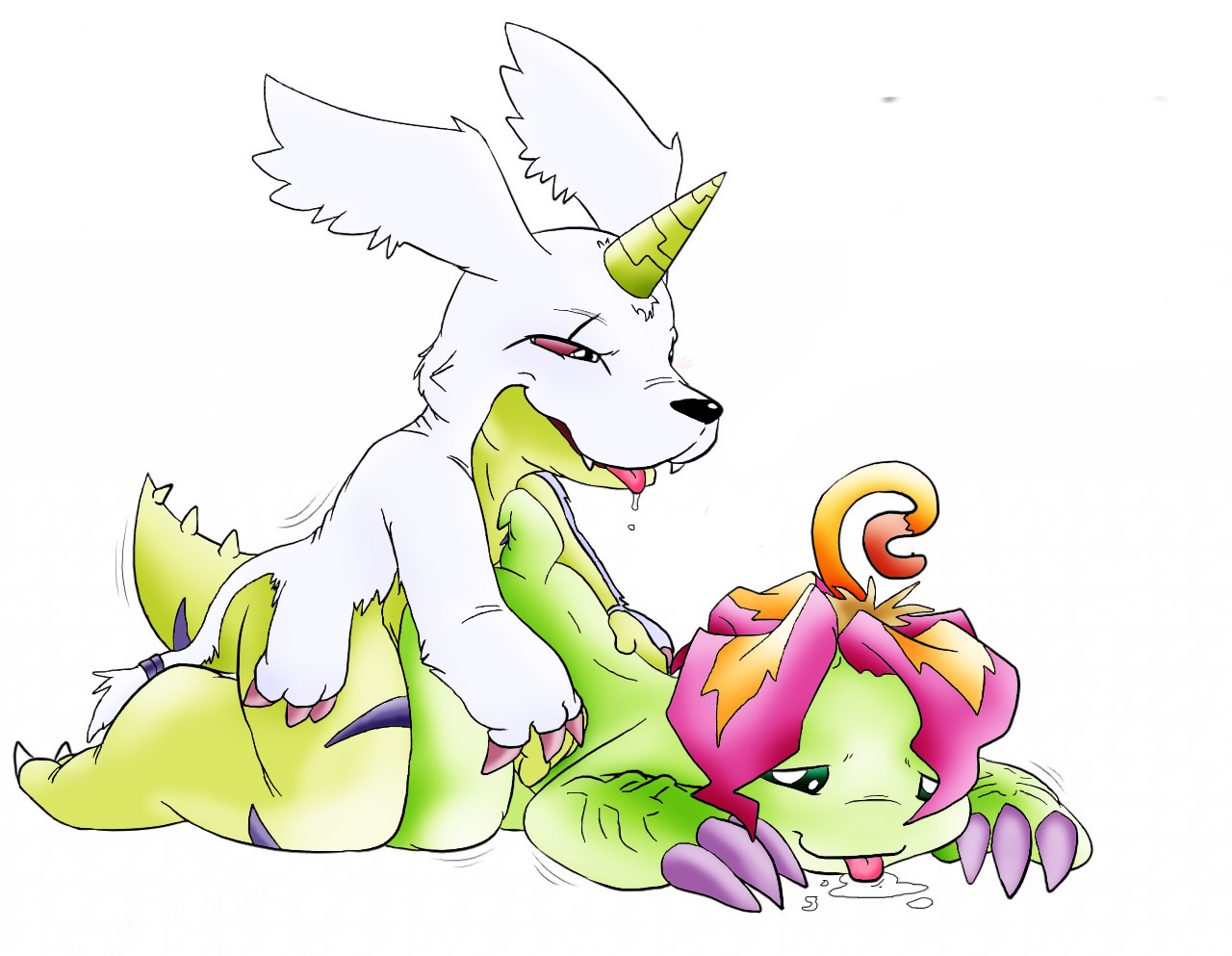 Digimon Digimon_Adventure Gabumon MewtwoX Palmon