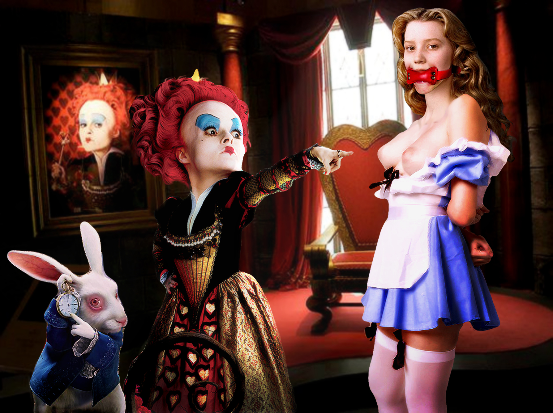 Post 1751615 Aliceinwonderland Aliceliddell Fakes Helenabonhamcarter Miawasikowska Red 