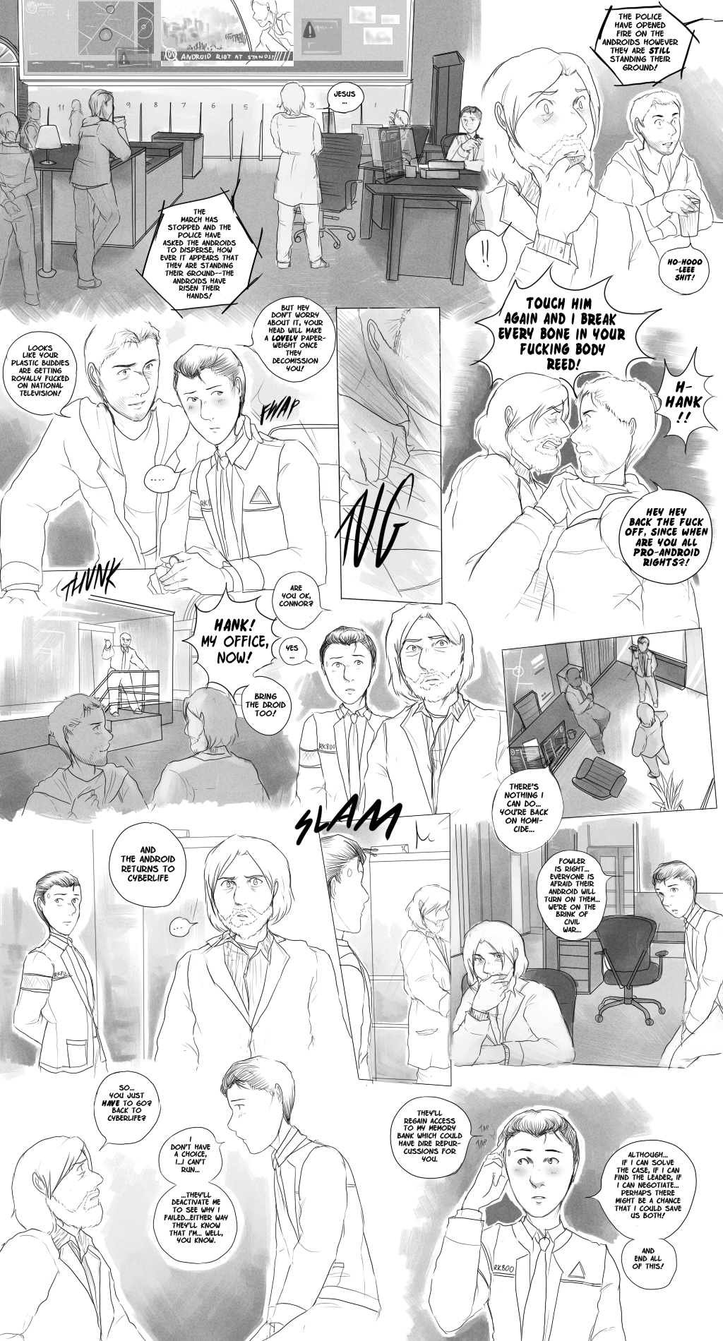 Post 4548798 Comic Connor Detroitbecomehuman Hankanderson Himinotebook