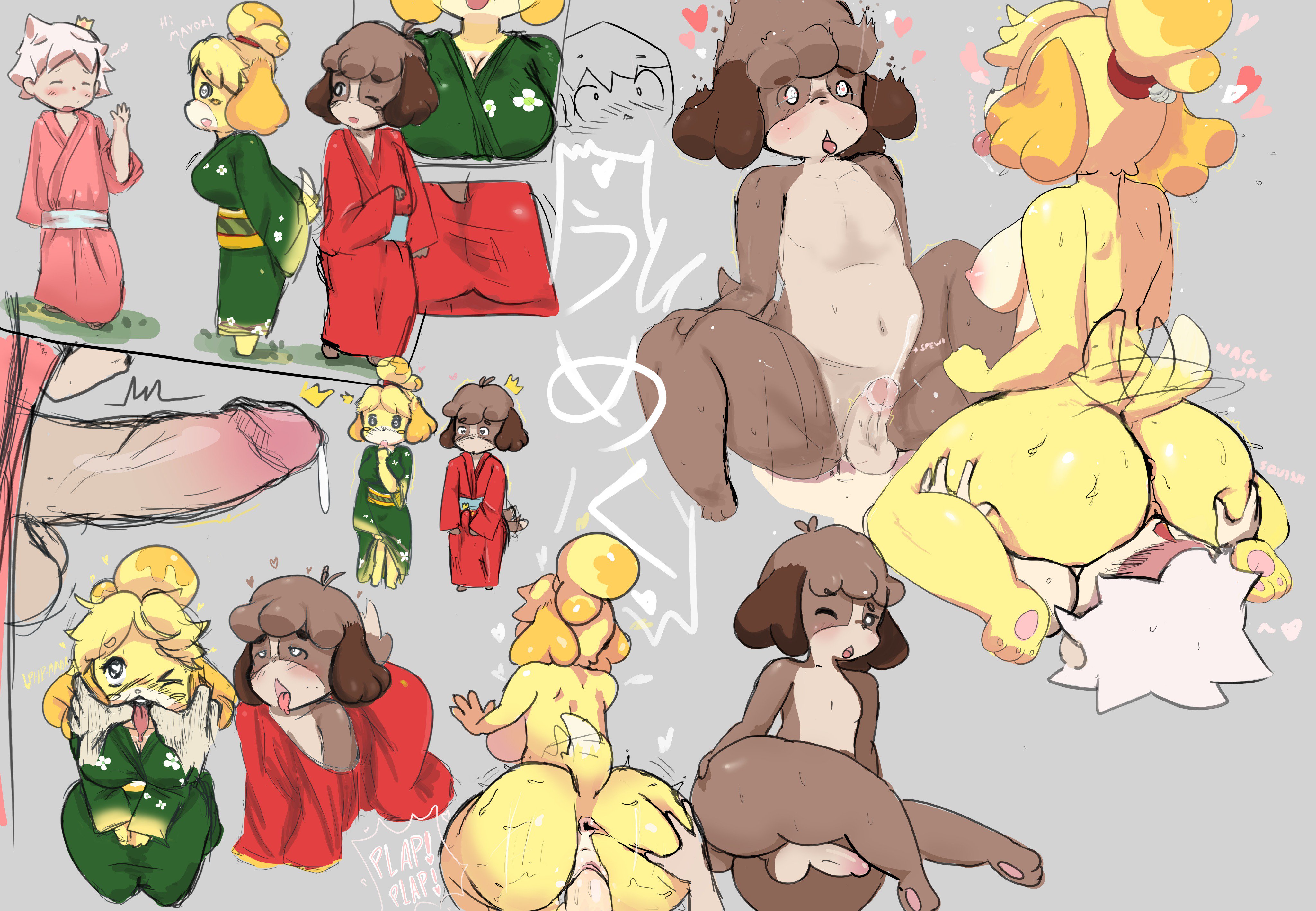 Post 3200038: Animal_Crossing Digby Isabelle kento-kun