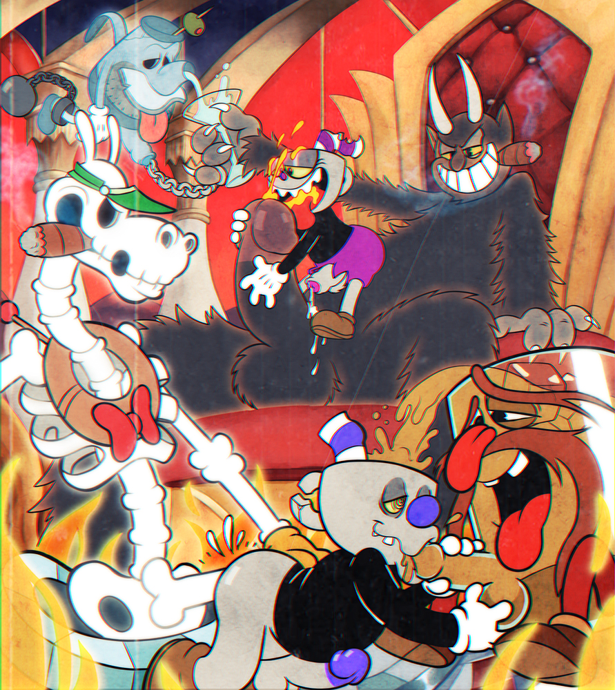 Post 2336685: blazingcheeks Cuphead Cuphead_(series) Elder_Kettle Mugman  Phear_Lap The_Devil Tipsy_Troop