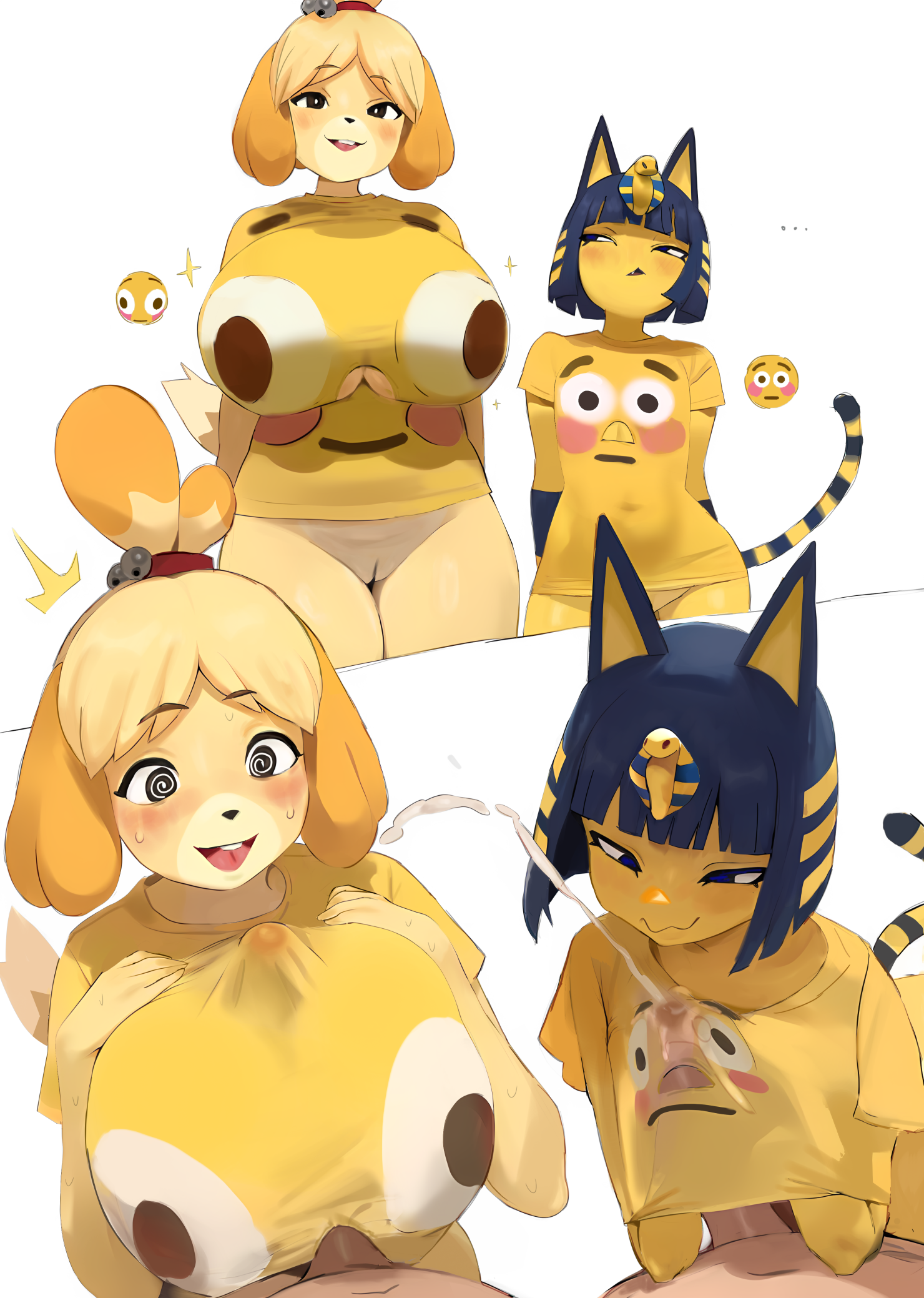 Animal_Crossing Ankha Isabelle smewed