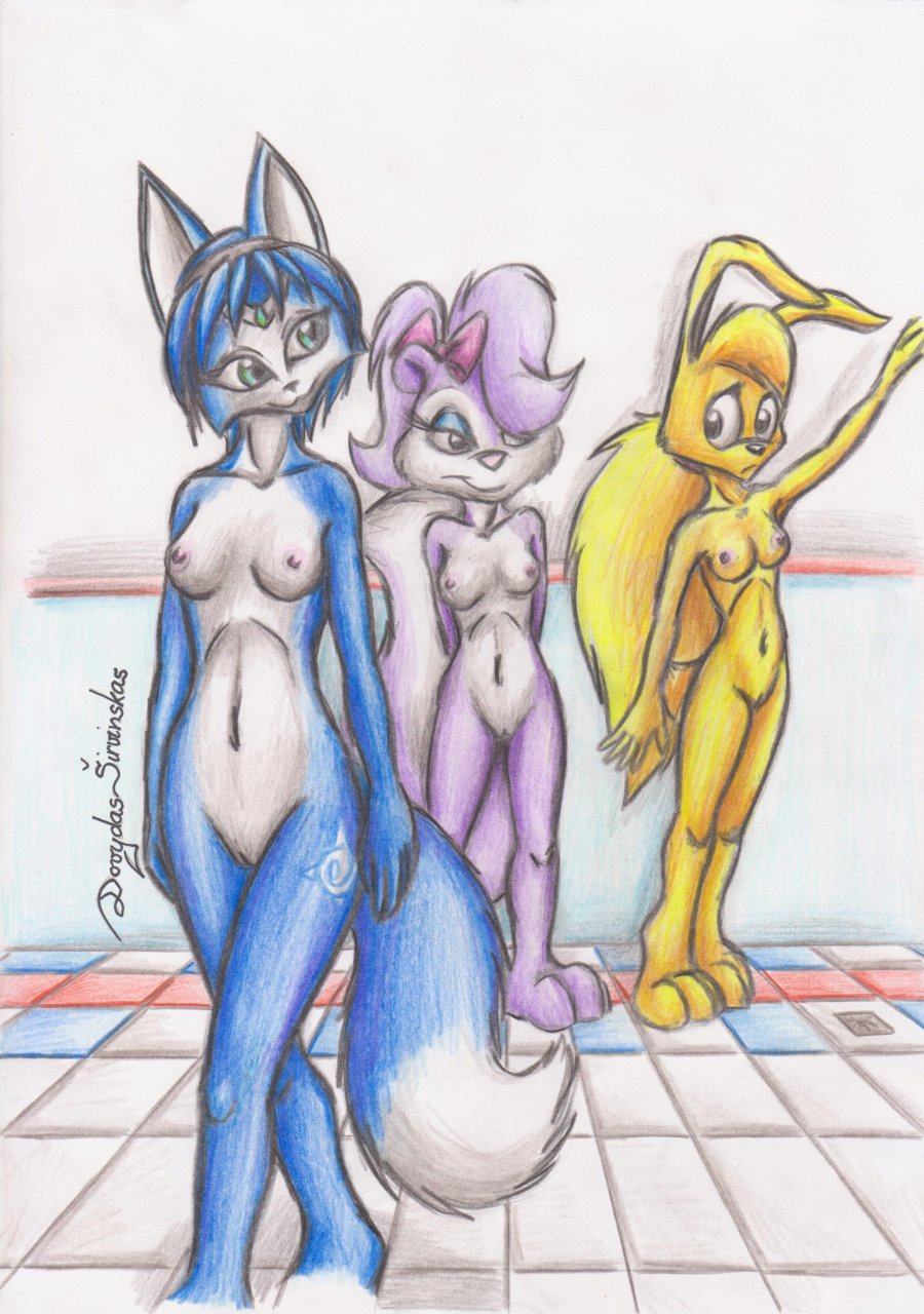 Fifi_La_Fume Jazz_Jackrabbit Krystal Lori_Jackrabbit Mancoin Star_Fox Tiny_Toon_Adventures crossover