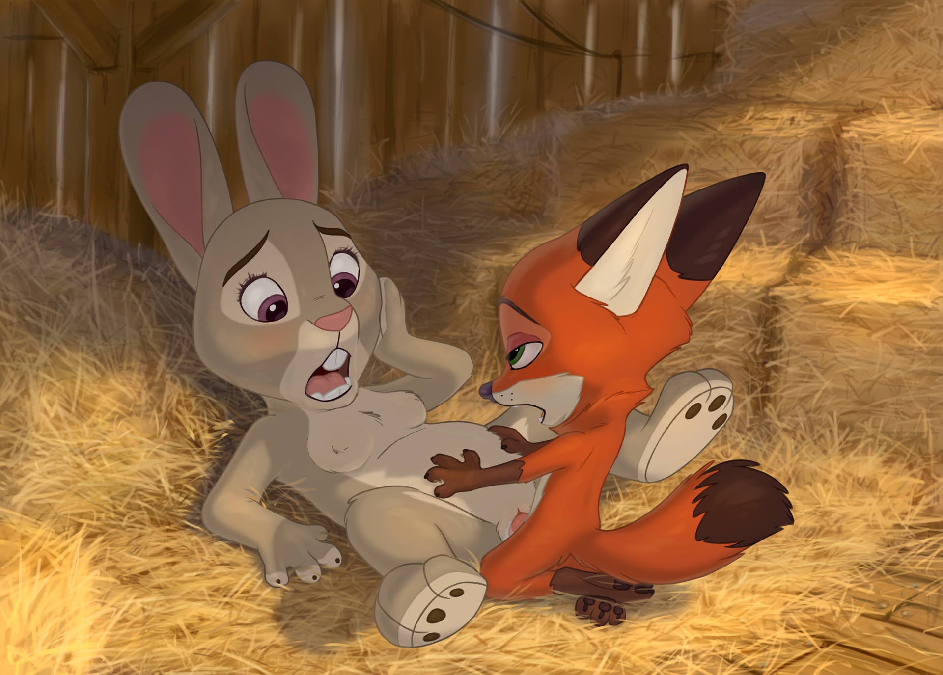 Bonnie_Hopps Nick_Wilde TheGiantHamster Zootopia