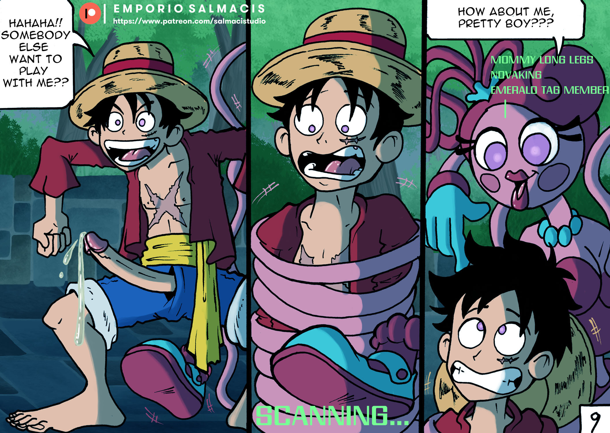 Post 5197702: comic crossover Mommy_Long_Legs Monkey_D._Luffy One_Piece  Poppy_Playtime salmacisreptile