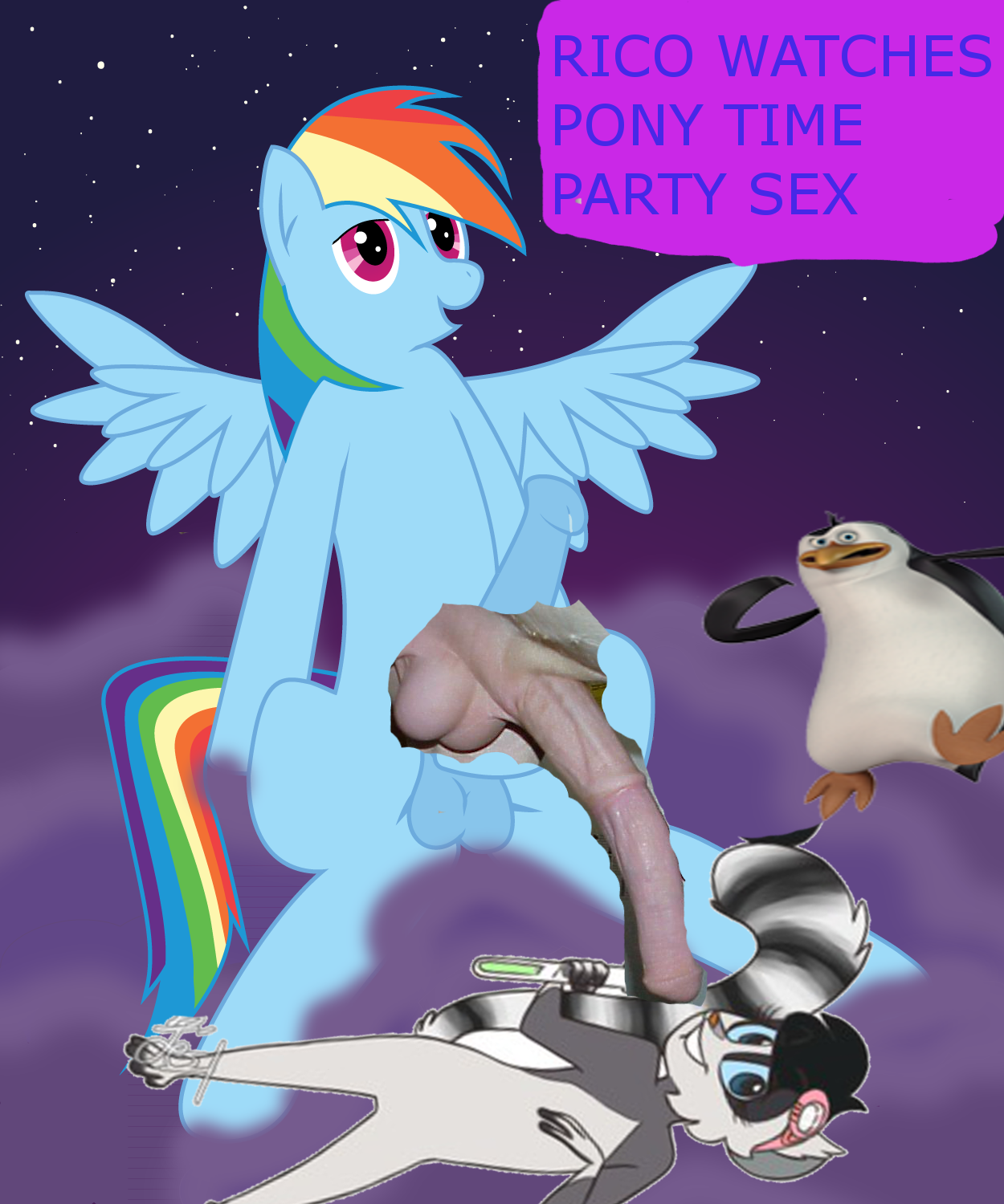 Post 1060716: Friendship_is_Magic Madagascar My_Little_Pony  Penguins_of_Madagascar Rainbow_Dash Rico