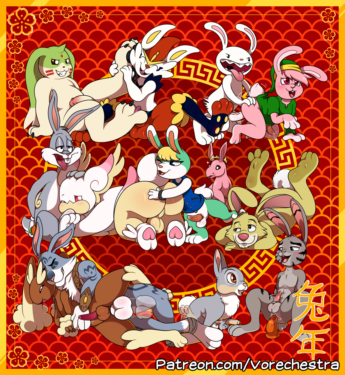 A_Link_to_the_Past Animal_Crossing Audino Bambi Bugs_Bunny Bunny_Link Bunnymund Cinderace Digimon Dragon_Age_Inquisition Gargomon Jack_Savage Legend_of_Zelda Link Looney_Tunes Lopunny Max Nug Nug_King Porkyman Rabbit Rise_of_the_Guardians Sam_and_Max Sasha Thumper Vorechestra Winnie_the_Pooh Zootopia crossover