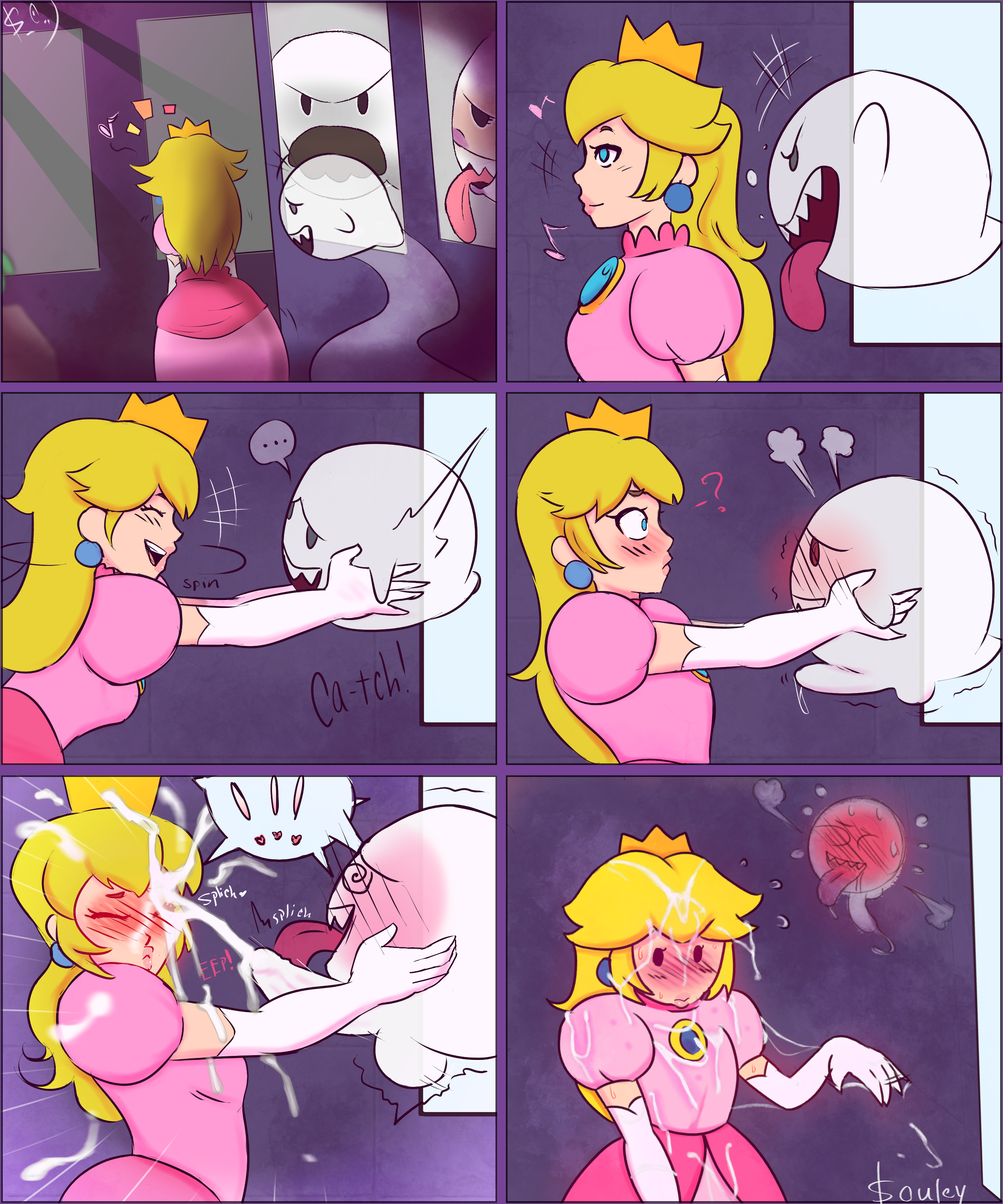 Boo Princess_Peach Soulely Super_Mario_Bros.